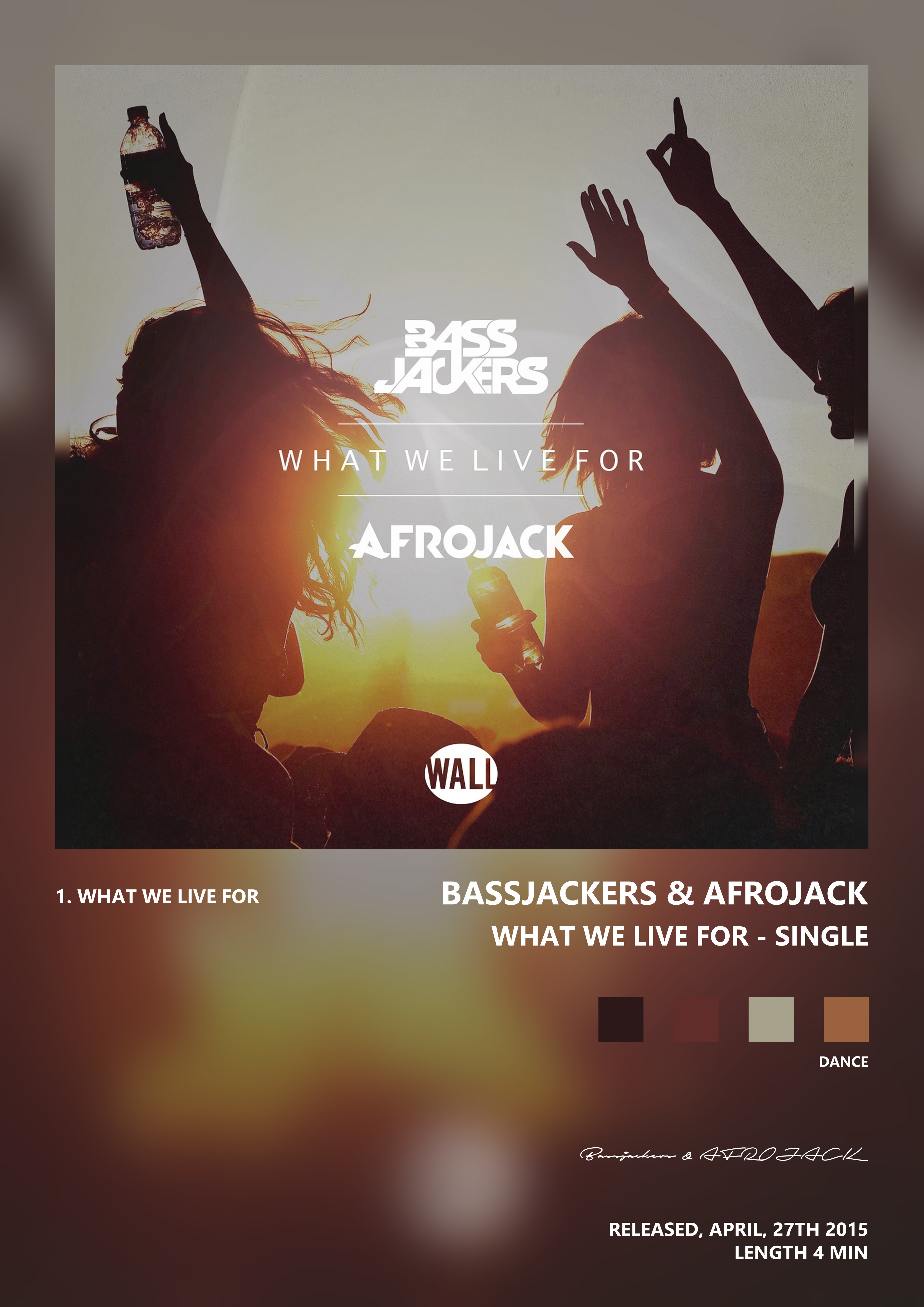 Music poster: Bassjackers AFROJACK - What We Live For - Single