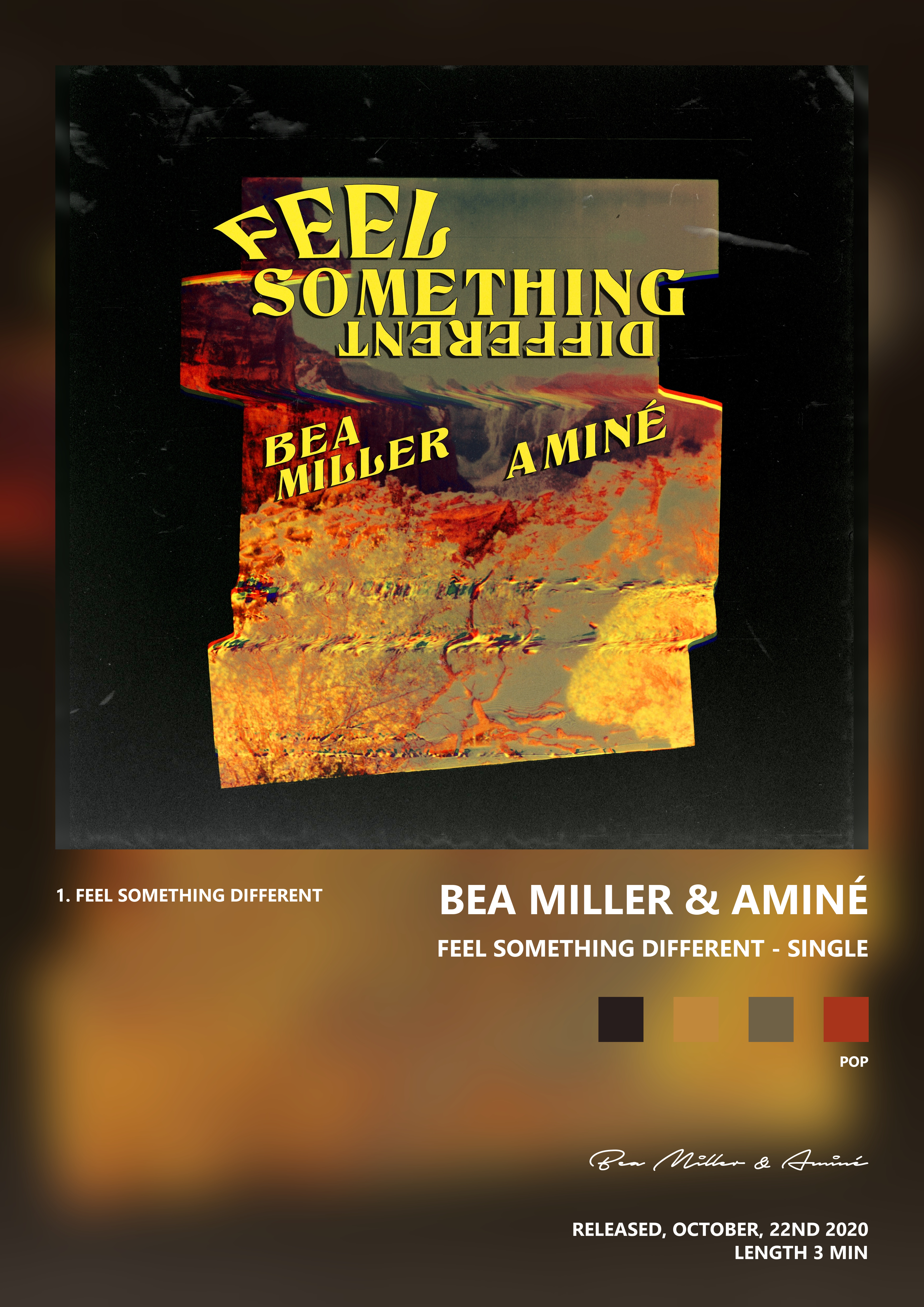 Music poster: Bea Miller Aminé - FEEL SOMETHING DIFFERENT - Single