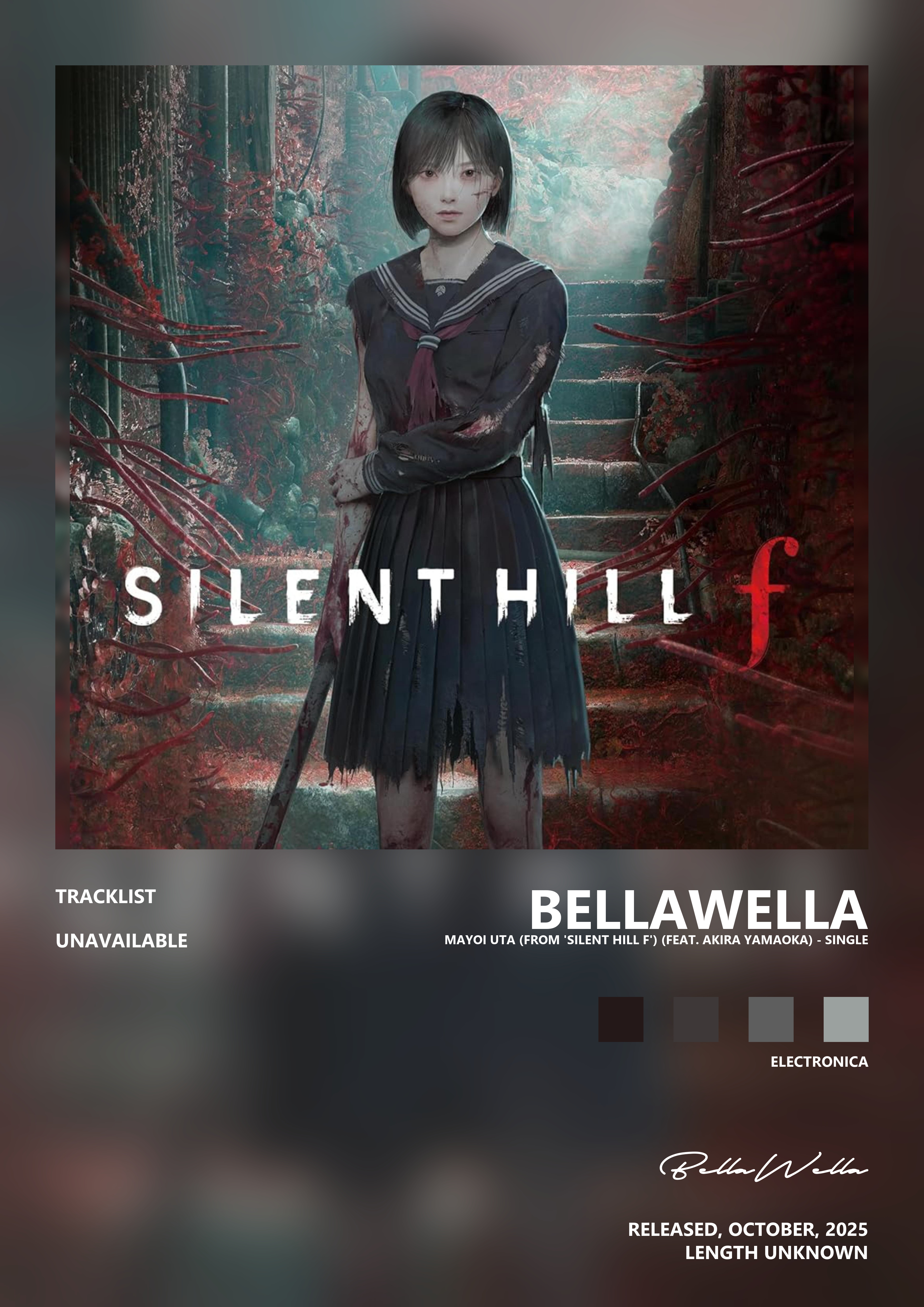 Music poster: BellaWella - Mayoi Uta From Silent Hill F feat Akira Yamaoka - Single