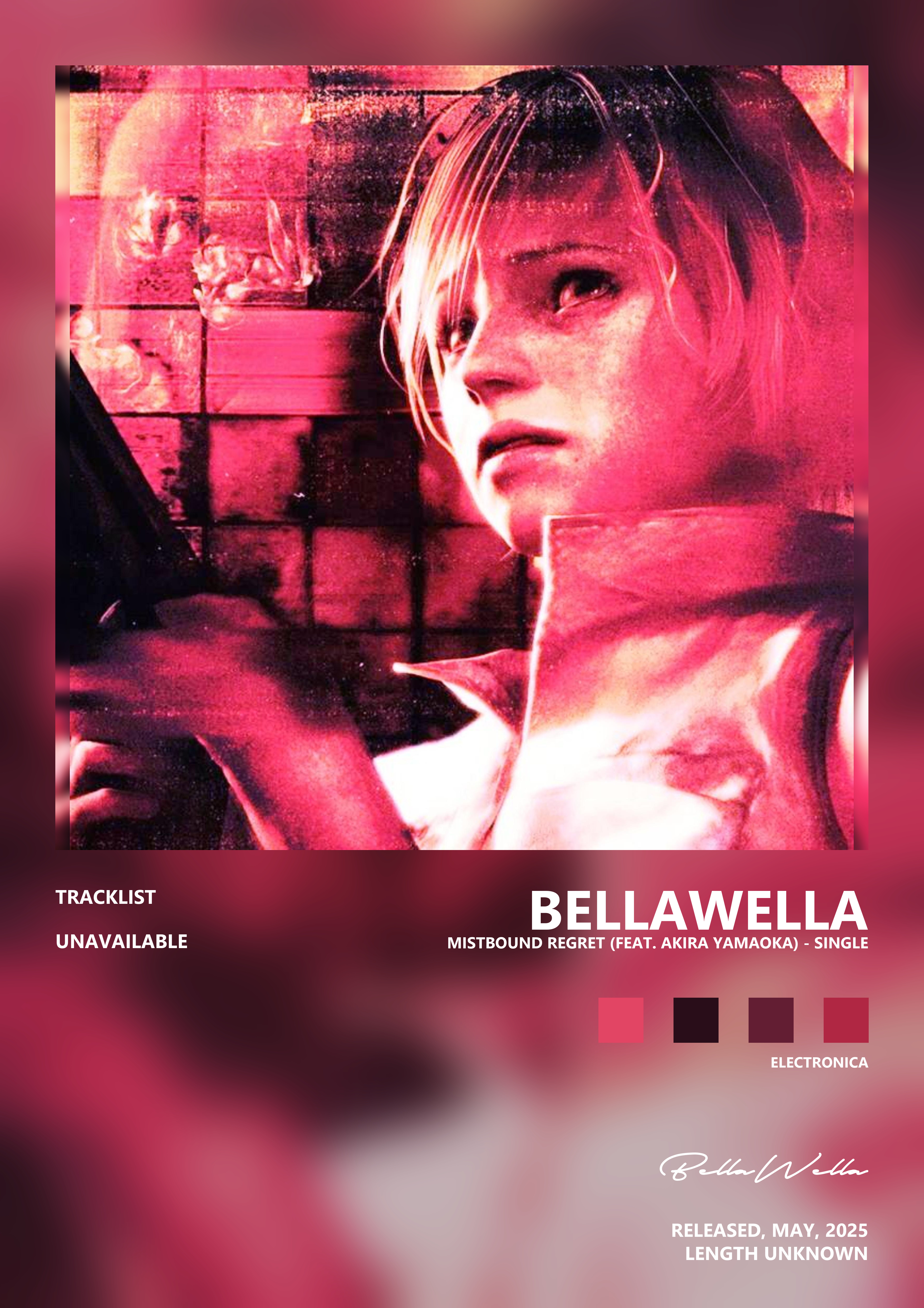 Music poster: BellaWella - Mistbound Regret feat Akira Yamaoka - Single