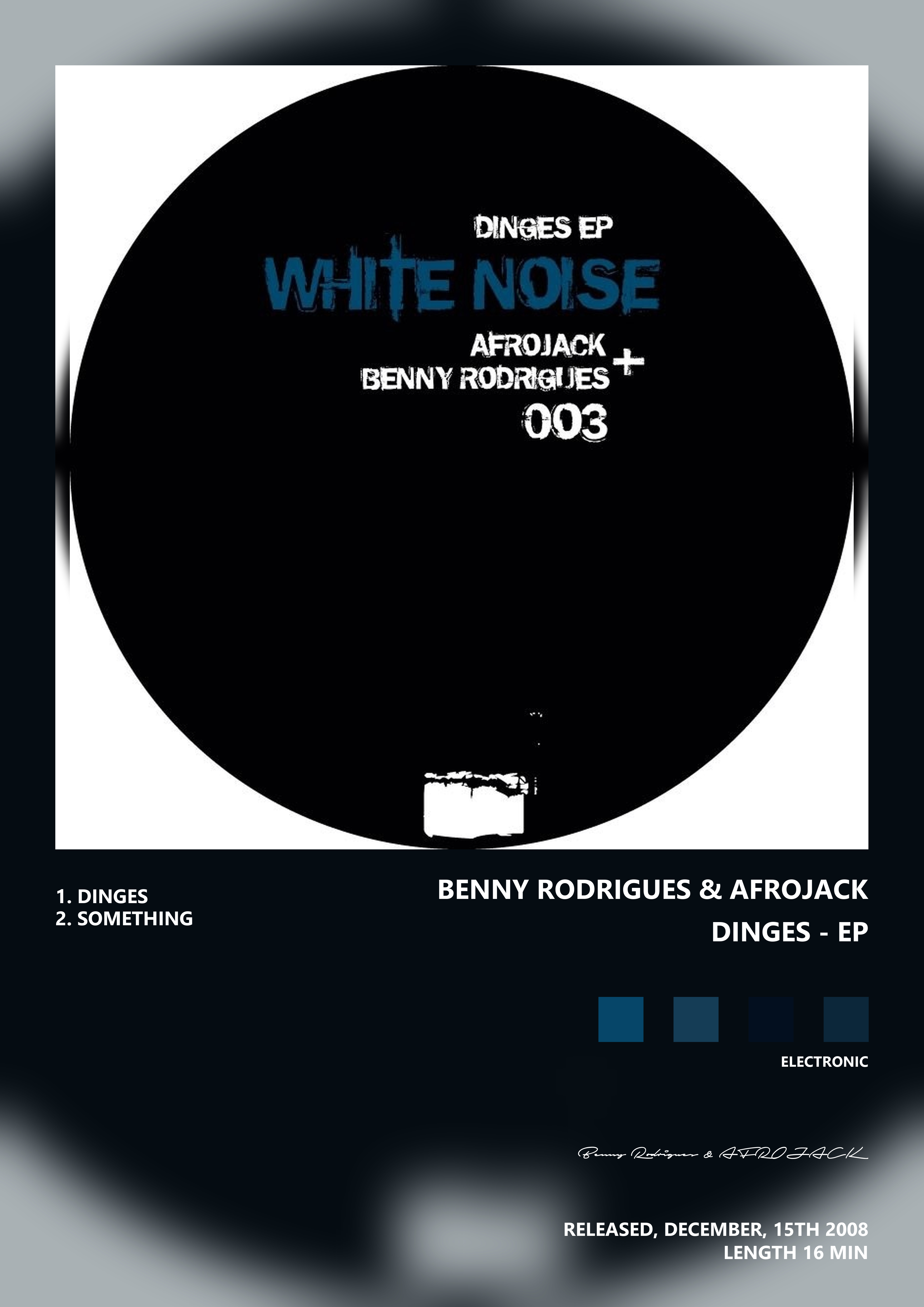 Music poster: Benny Rodrigues AFROJACK - Dinges - EP