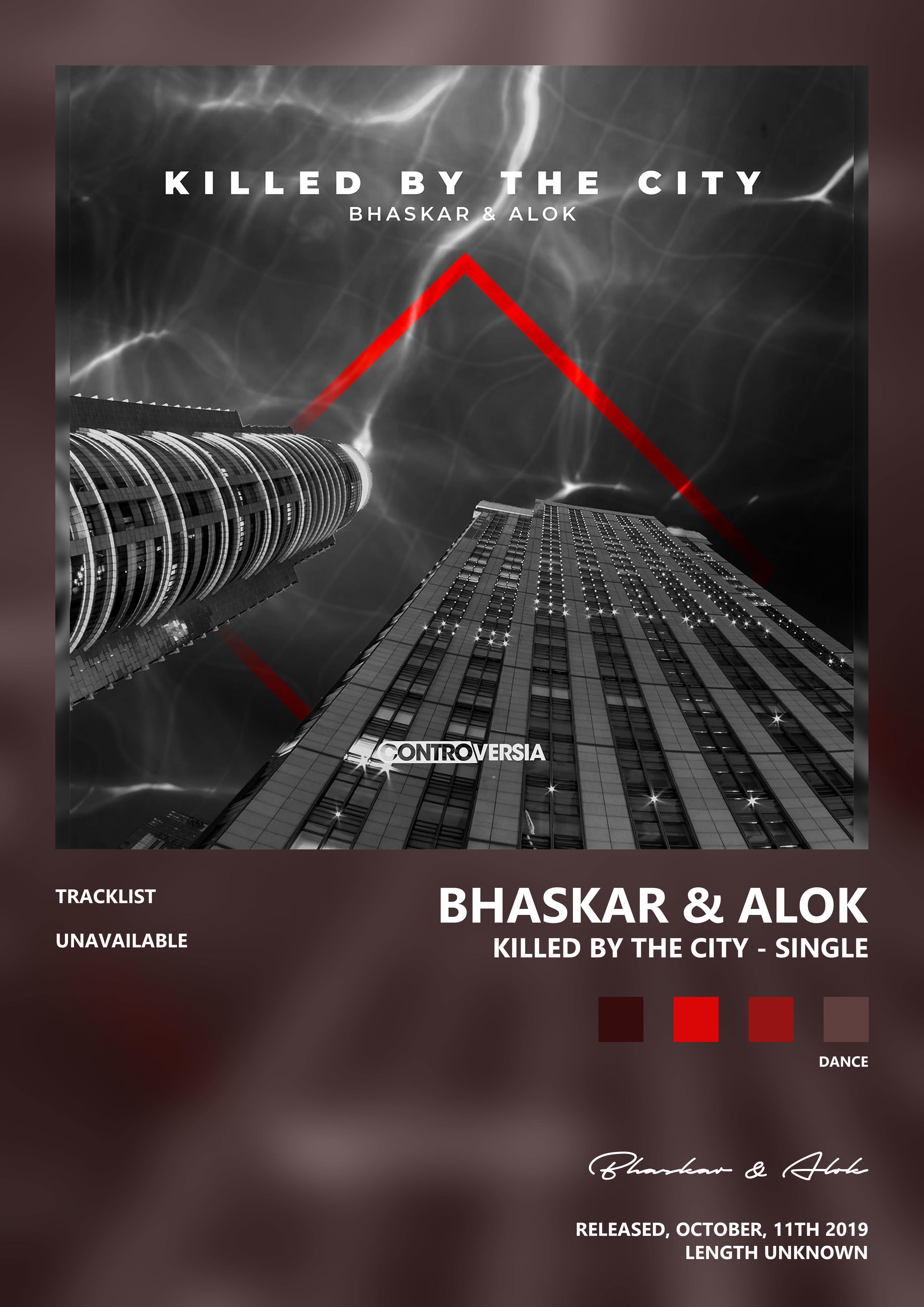 Music poster: Bhaskar Alok - Killed By The City - Single