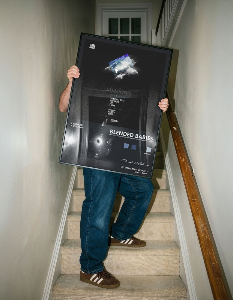 Music poster: Blended Babies - Shadows feat Sir Michael Rocks Asher Roth Like Jon B - Single