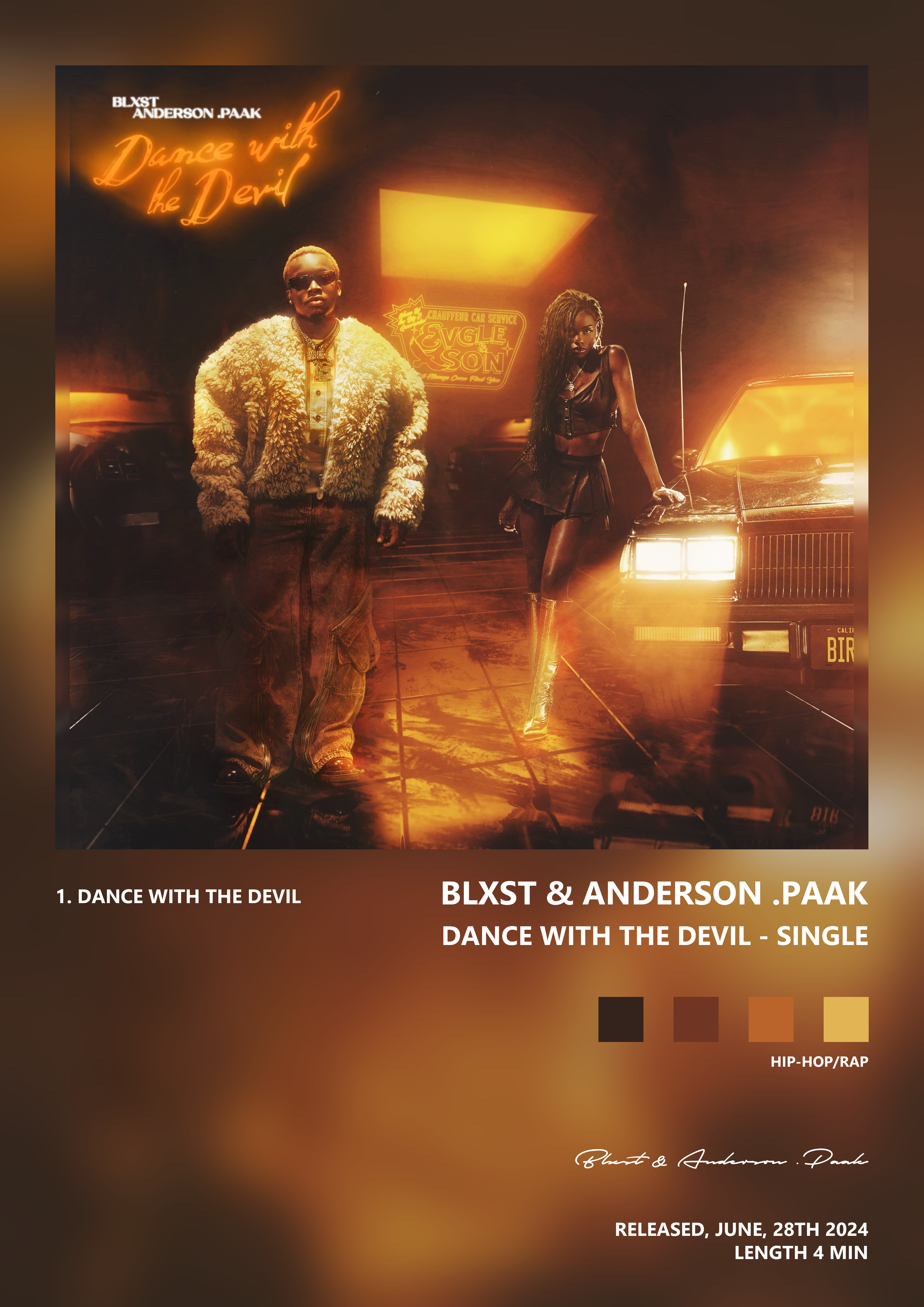 Music poster: Blxst Anderson Paak - Dance With The Devil - Single