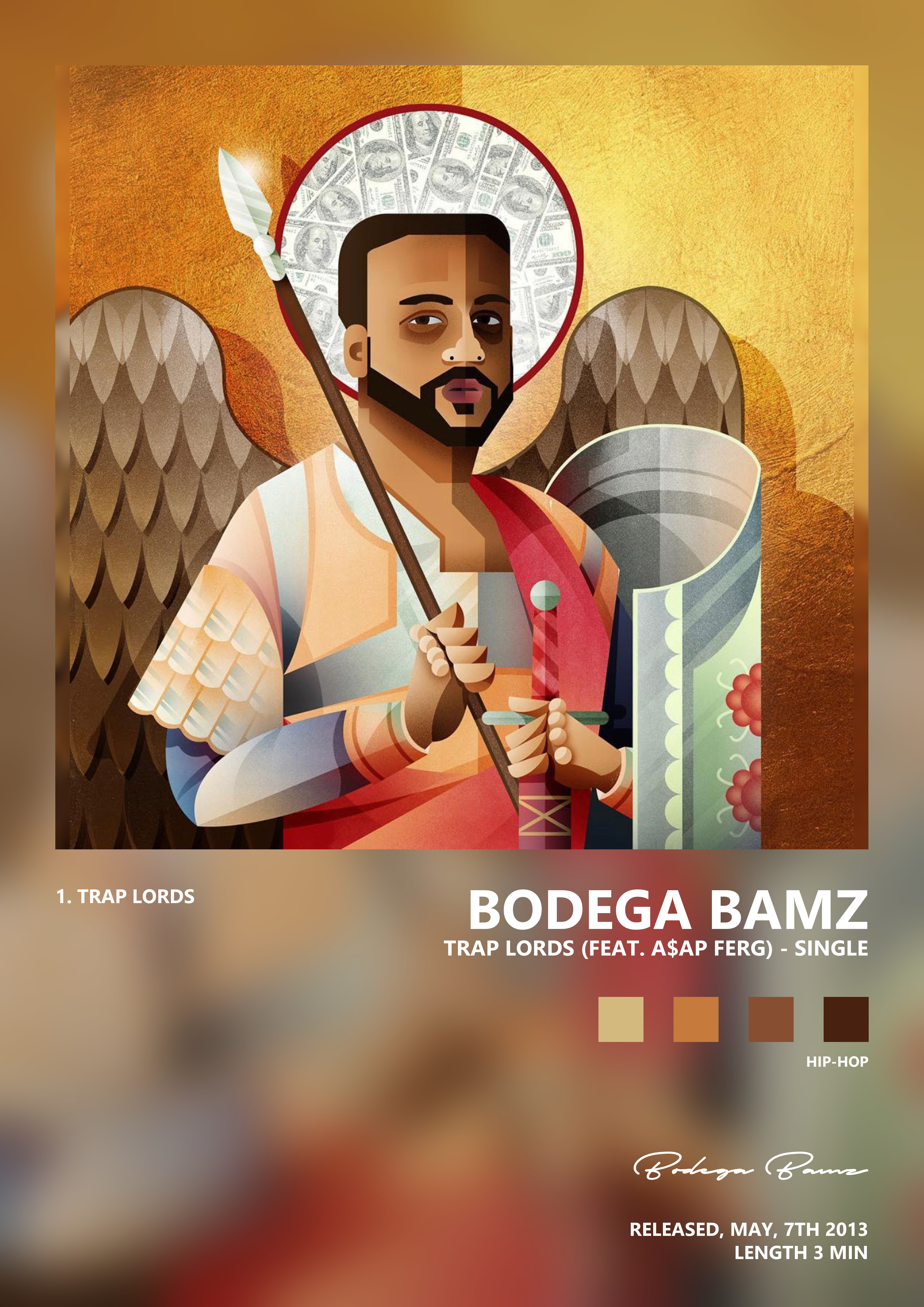 Music poster: Bodega Bamz - Trap Lords feat AAP Ferg - Single