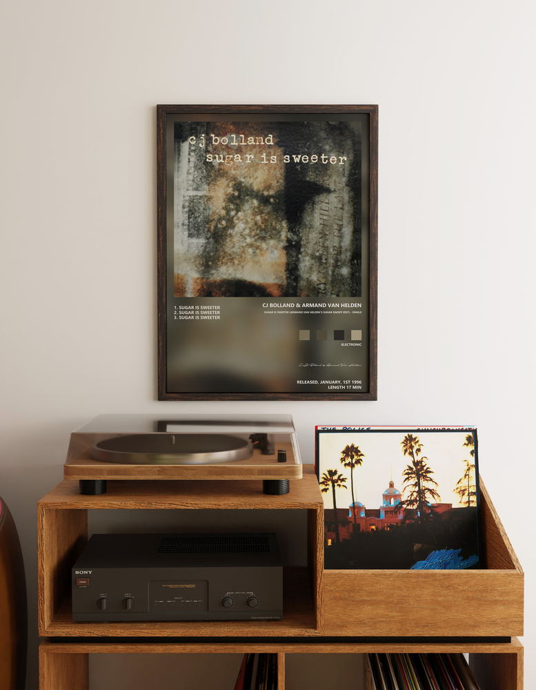 Music poster: CJ Bolland Armand Van Helden - Sugar Is Sweeter Armand Van Heldens Sugar Daddy Edit - Single