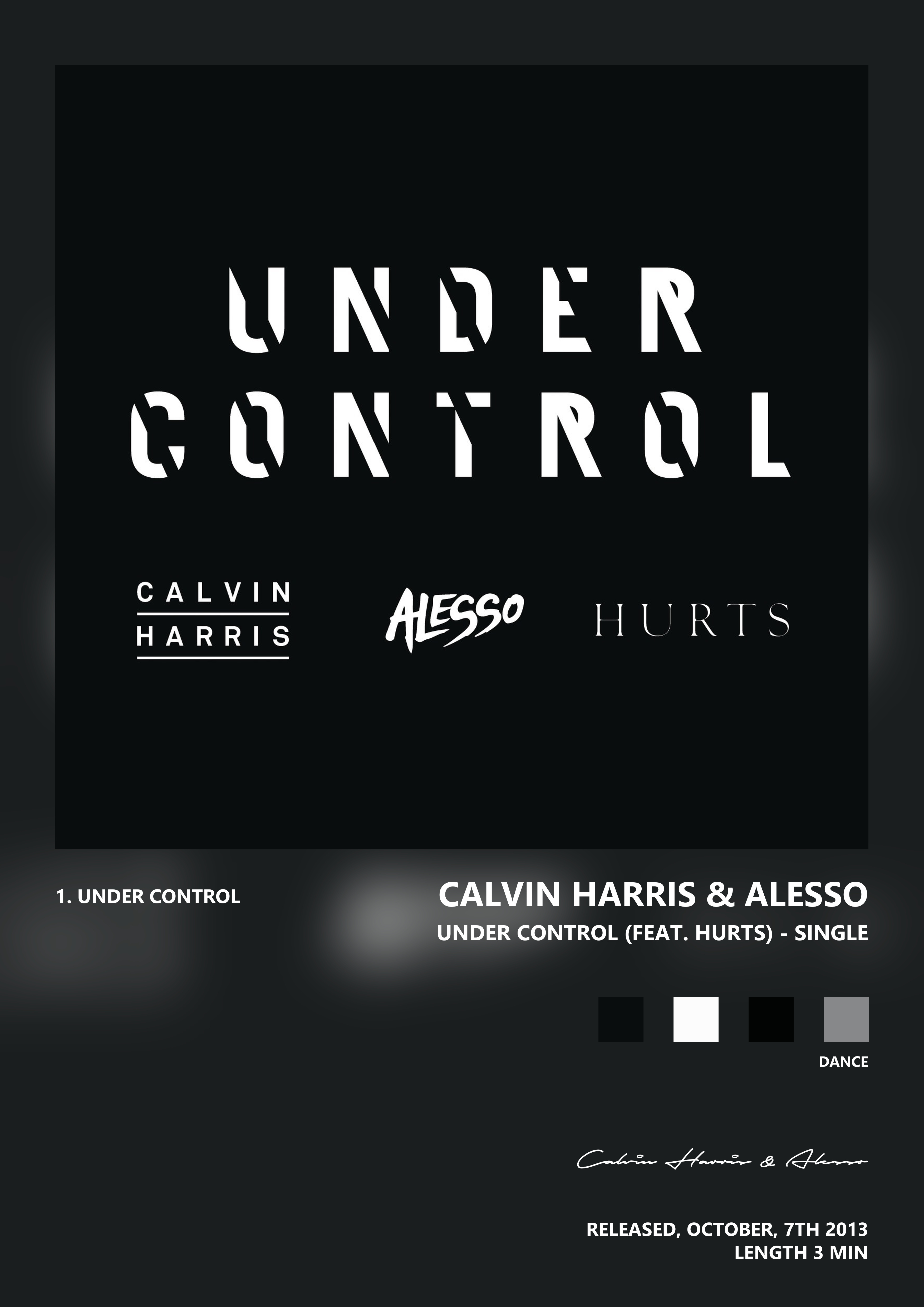 Music poster: Calvin Harris Alesso - Under Control feat Hurts - Single
