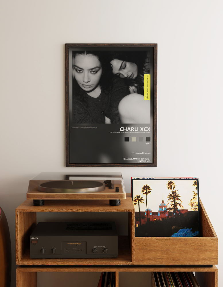 Music poster: Charli xcx - Von dutch a g cook remix featuring addison rae - Single