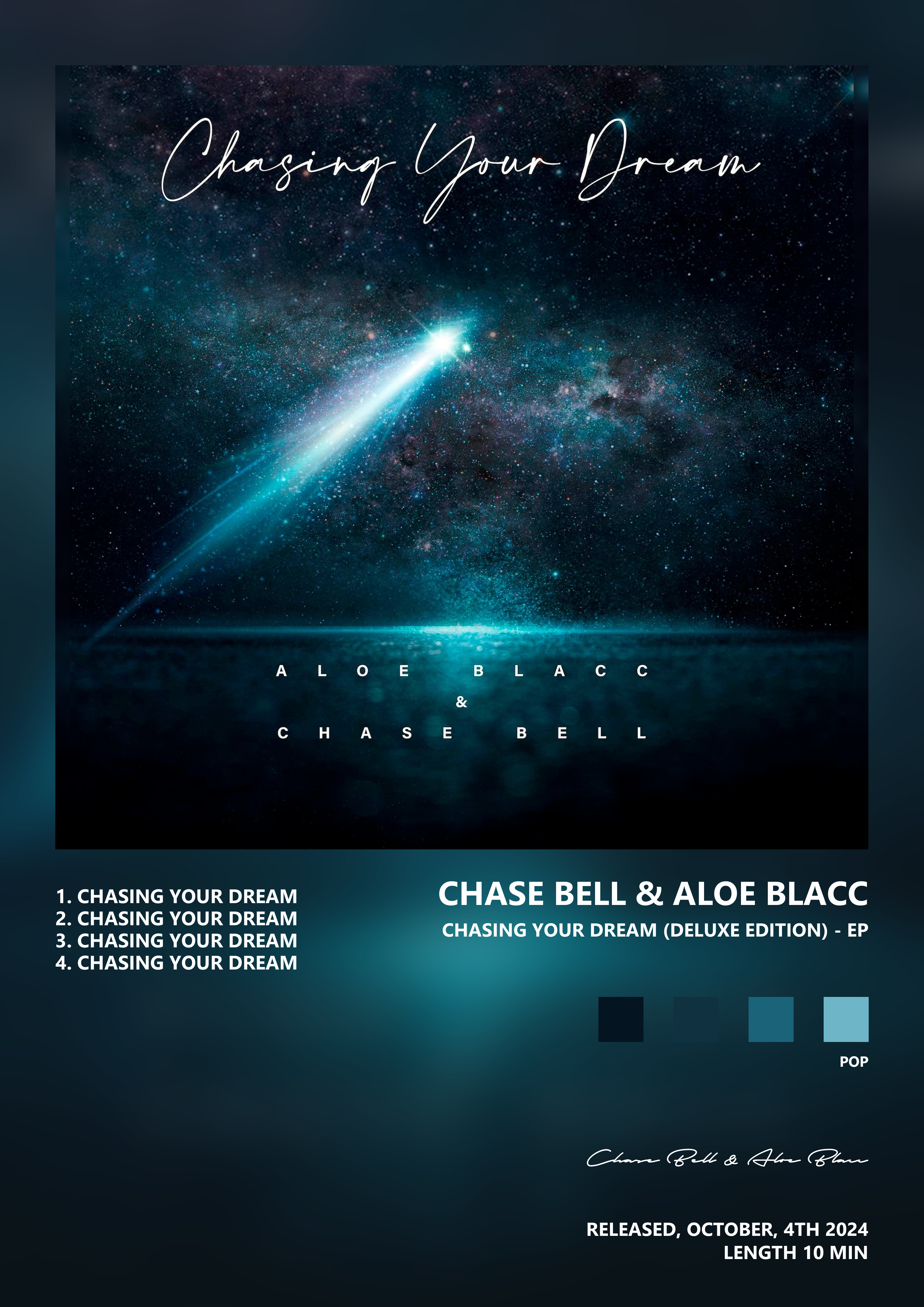 Music poster: Chase Bell Aloe Blacc - Chasing Your Dream Deluxe Edition - EP