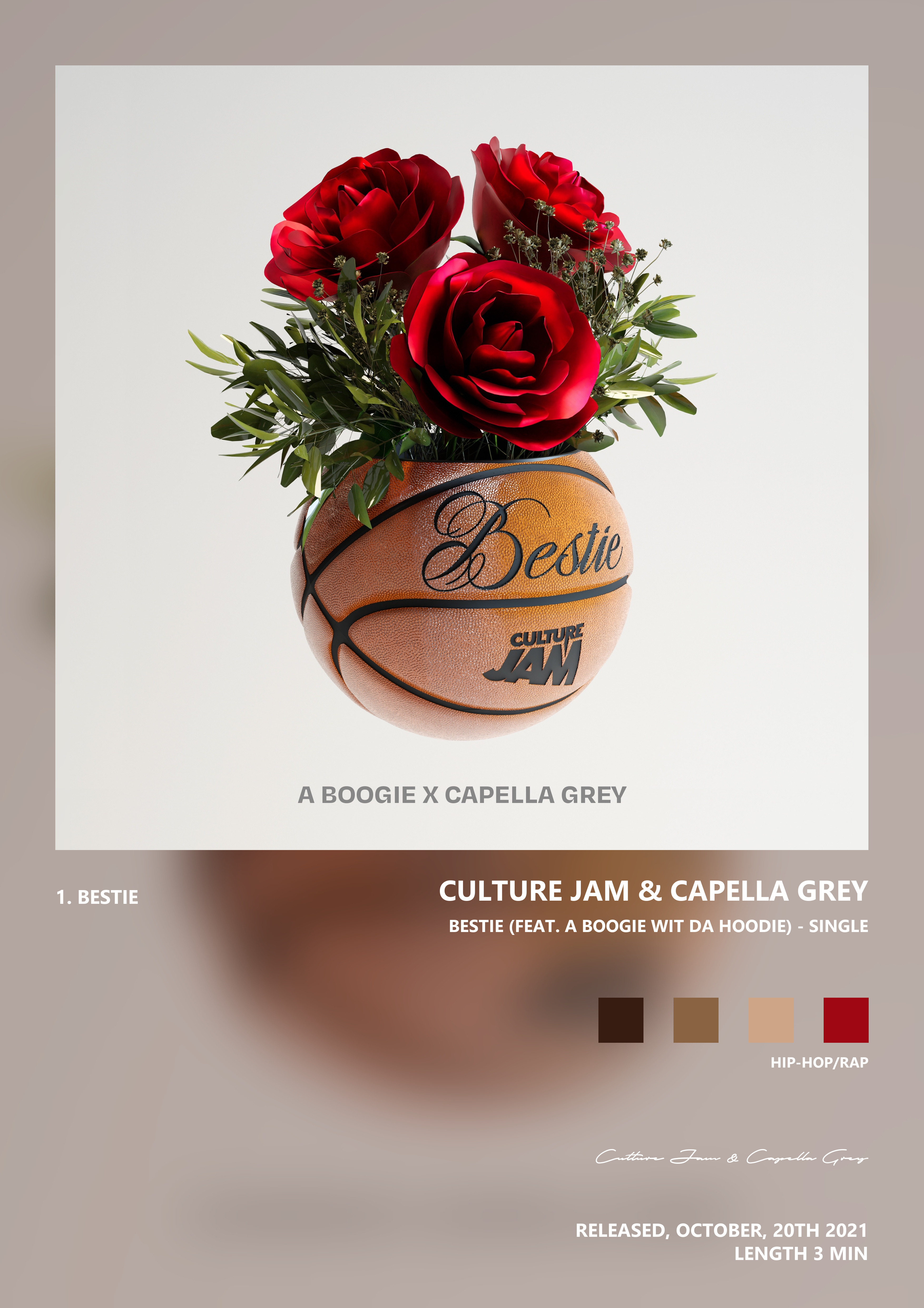 Music poster: Culture Jam Capella Grey - Bestie feat A Boogie wit da Hoodie - Single