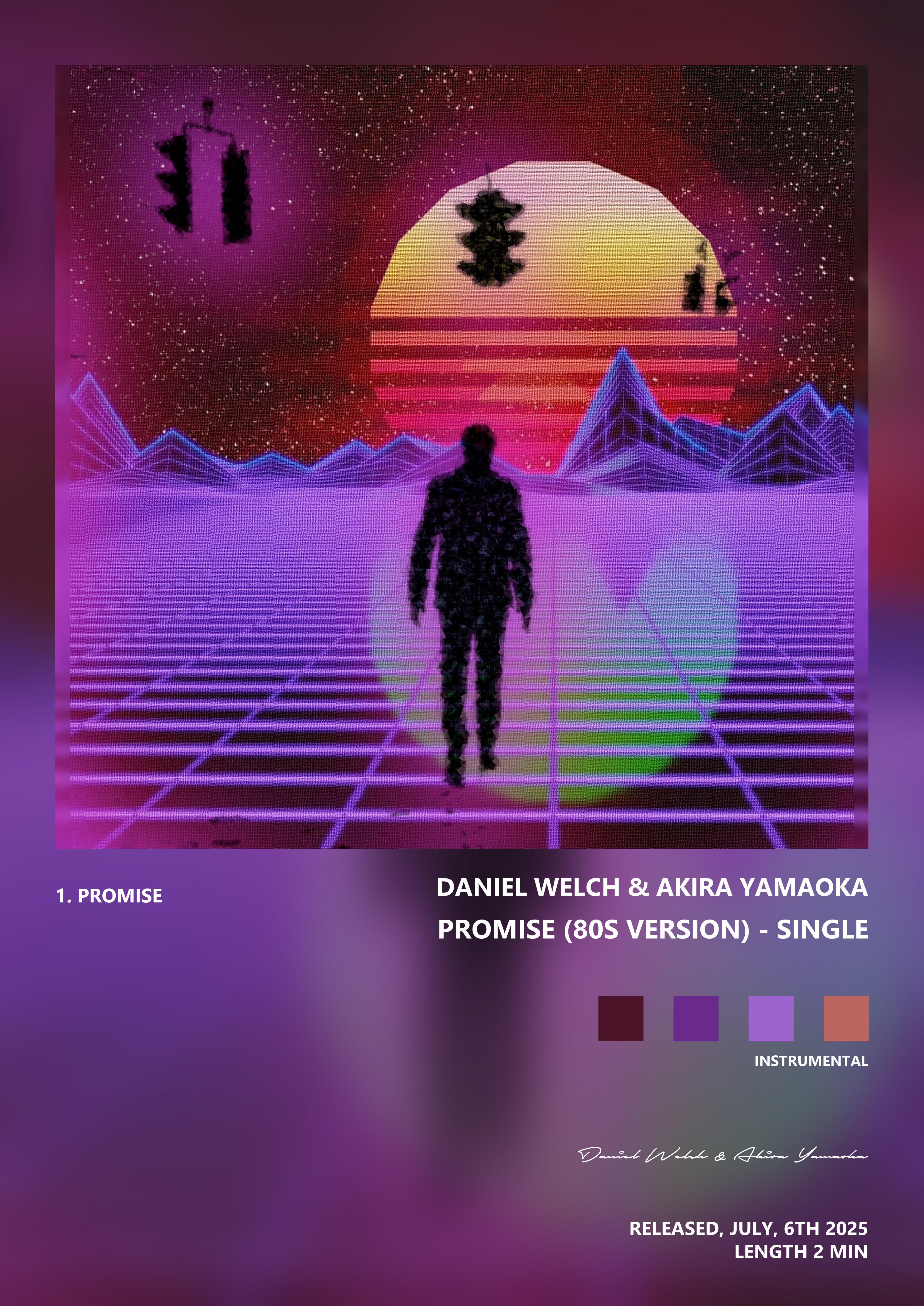 Music poster: Daniel Welch Akira Yamaoka - Promise 80s Version - Single