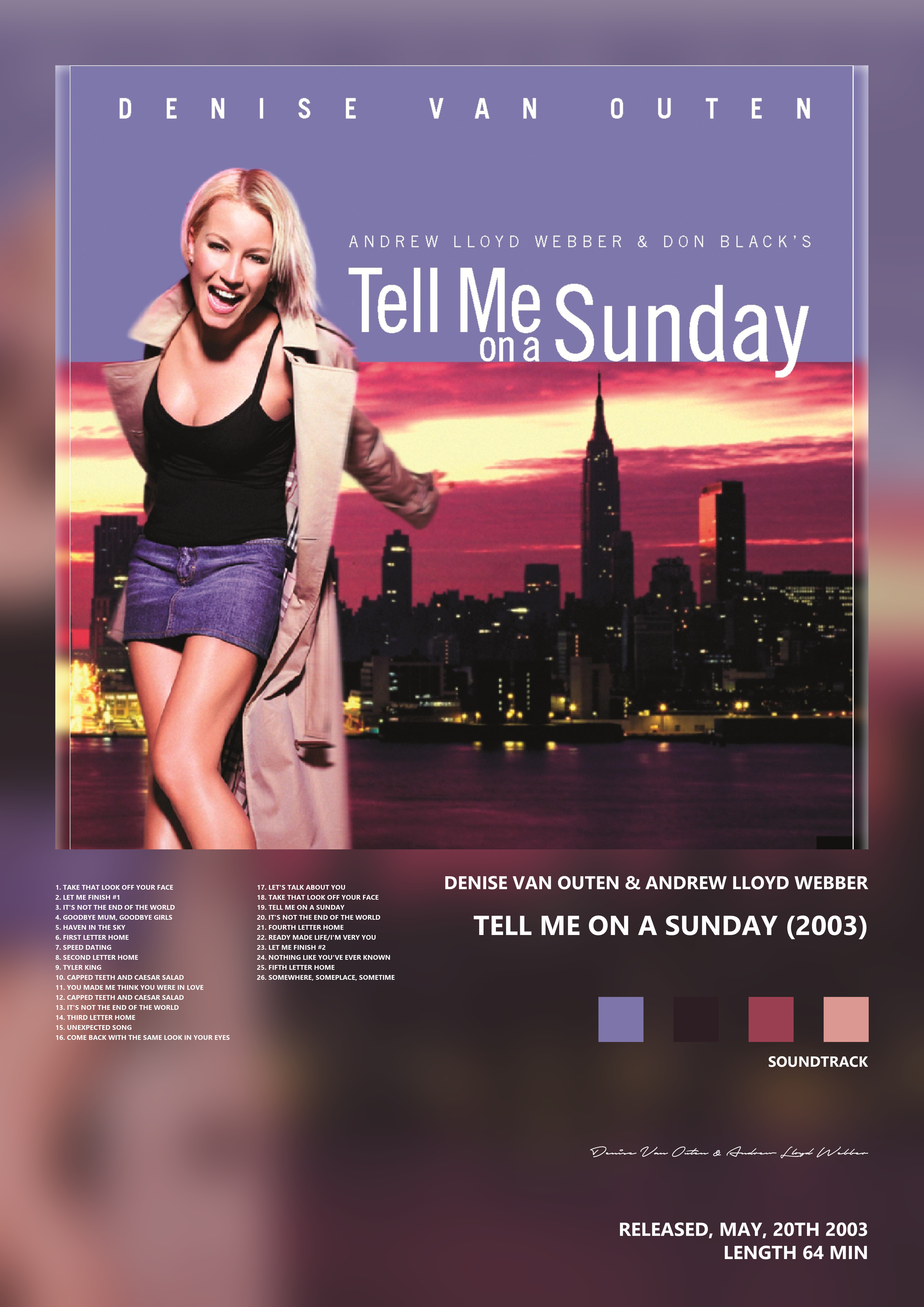 Music poster: Denise Van Outen Andrew Lloyd Webber - Tell Me On A Sunday 2003