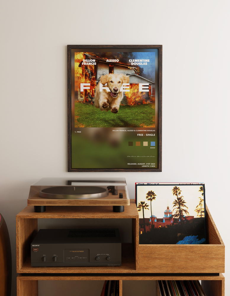 Music poster: Dillon Francis Alesso Clementine Douglas - Free - Single