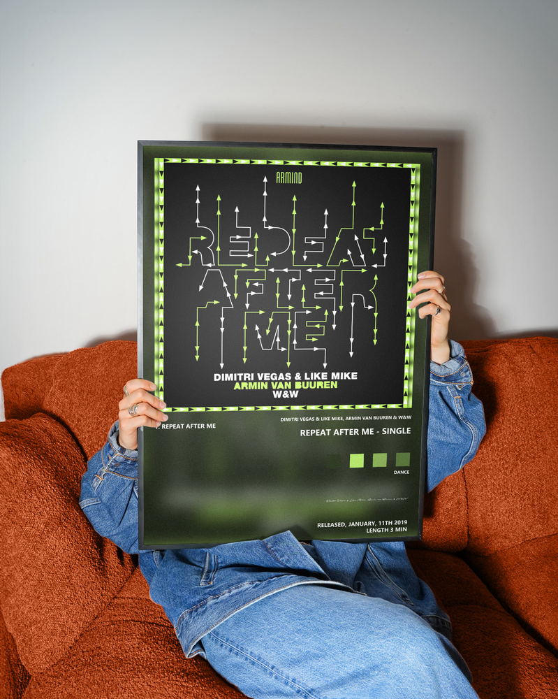 Music poster: Dimitri Vegas Like Mike Armin van Buuren WW - Repeat After Me - Single