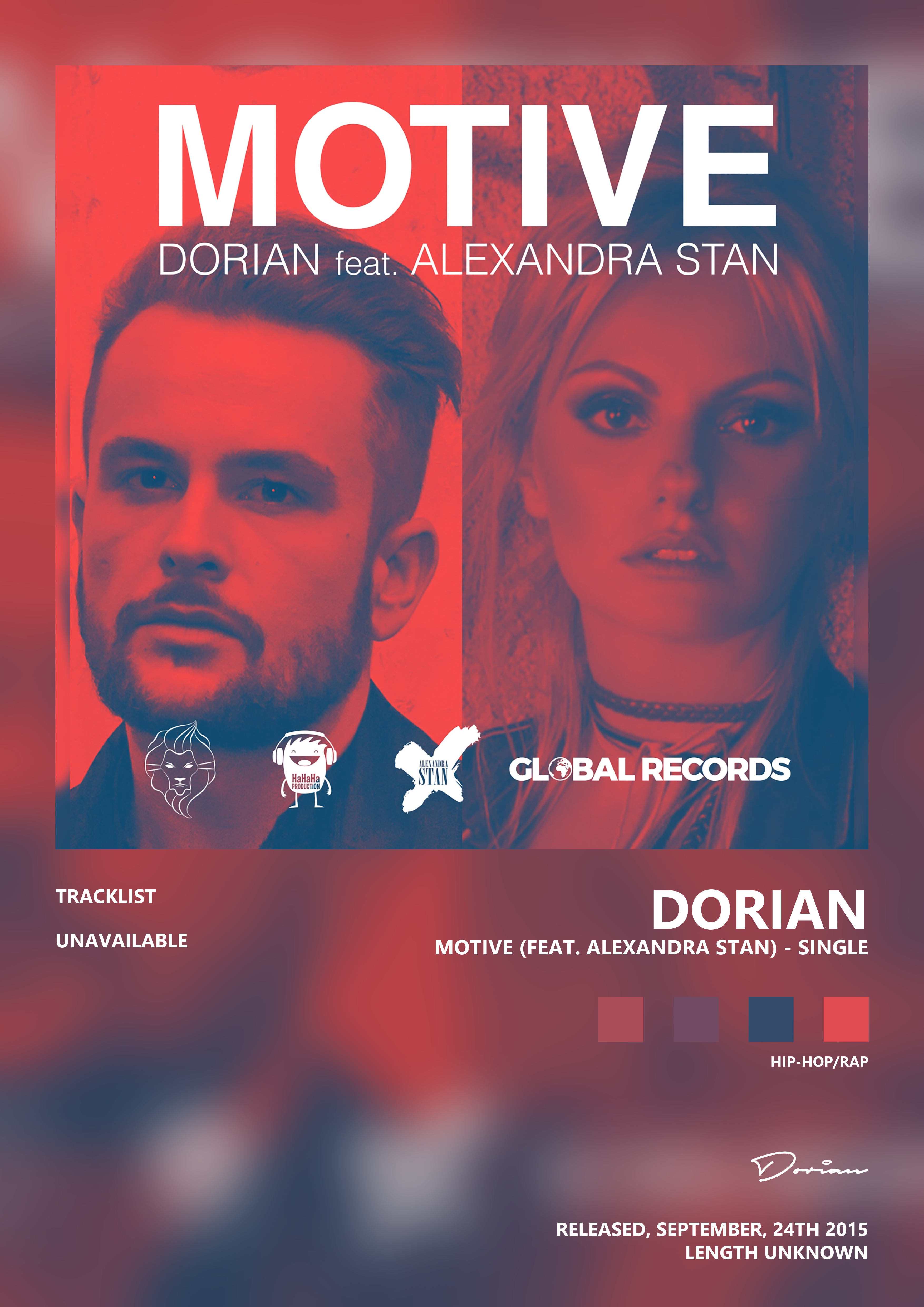 Music poster: Dorian - Motive feat Alexandra Stan - Single