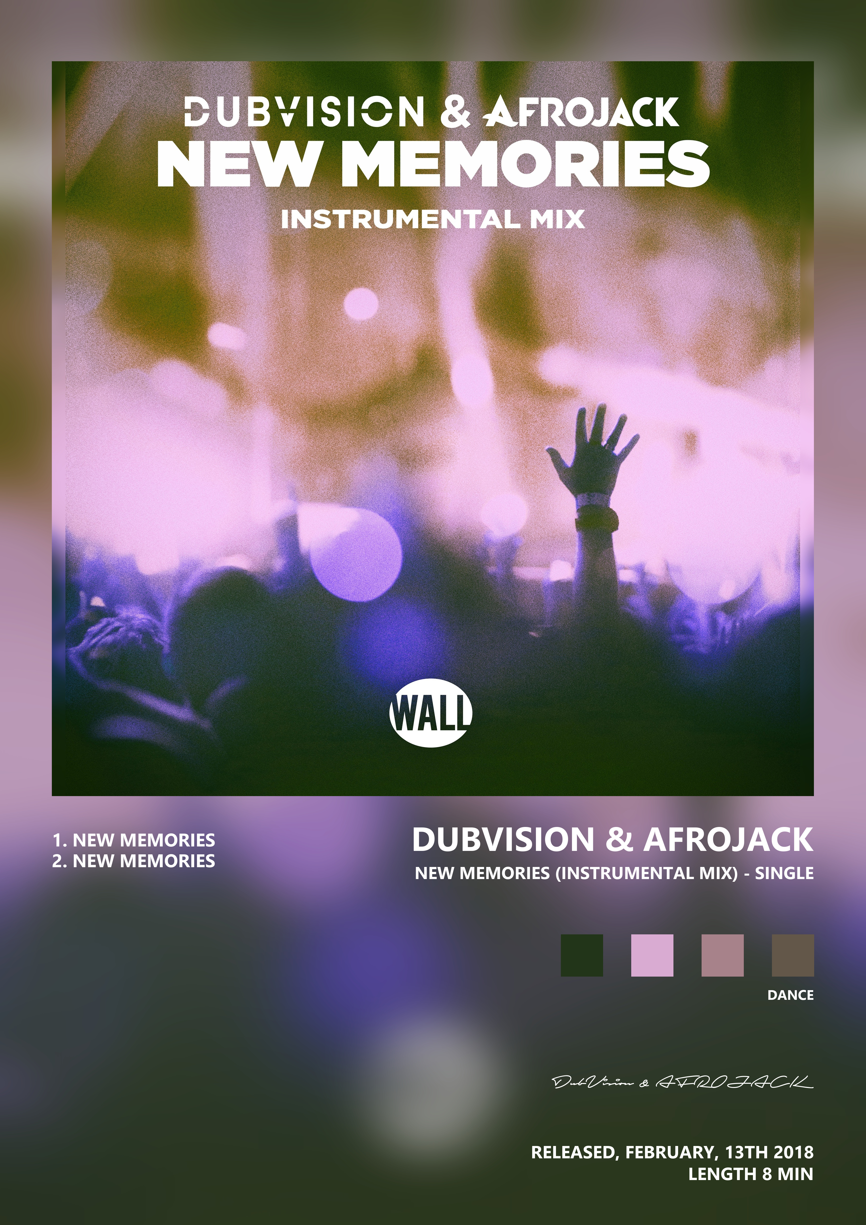 Music poster: DubVision AFROJACK - New Memories Instrumental Mix - Single