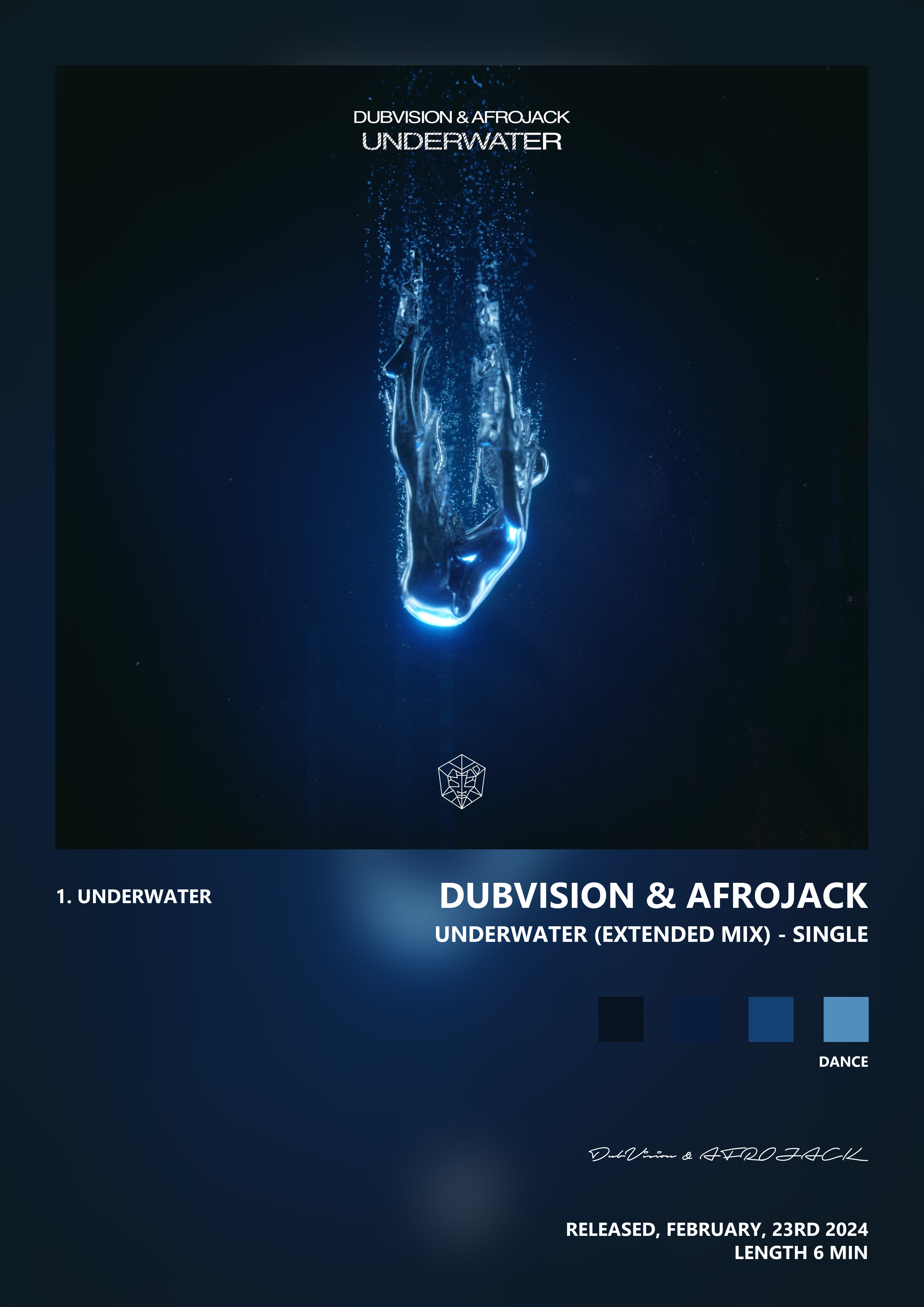 Music poster: DubVision AFROJACK - Underwater Extended Mix - Single