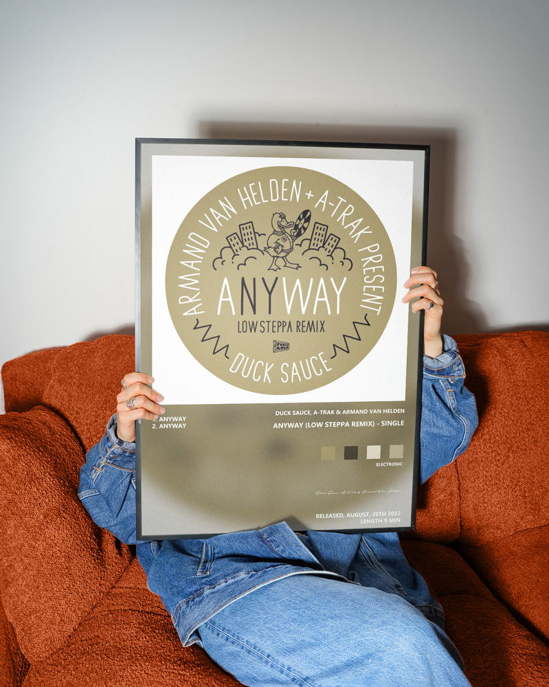 Music poster: Duck Sauce A-Trak Armand Van Helden - Anyway Low Steppa Remix - Single