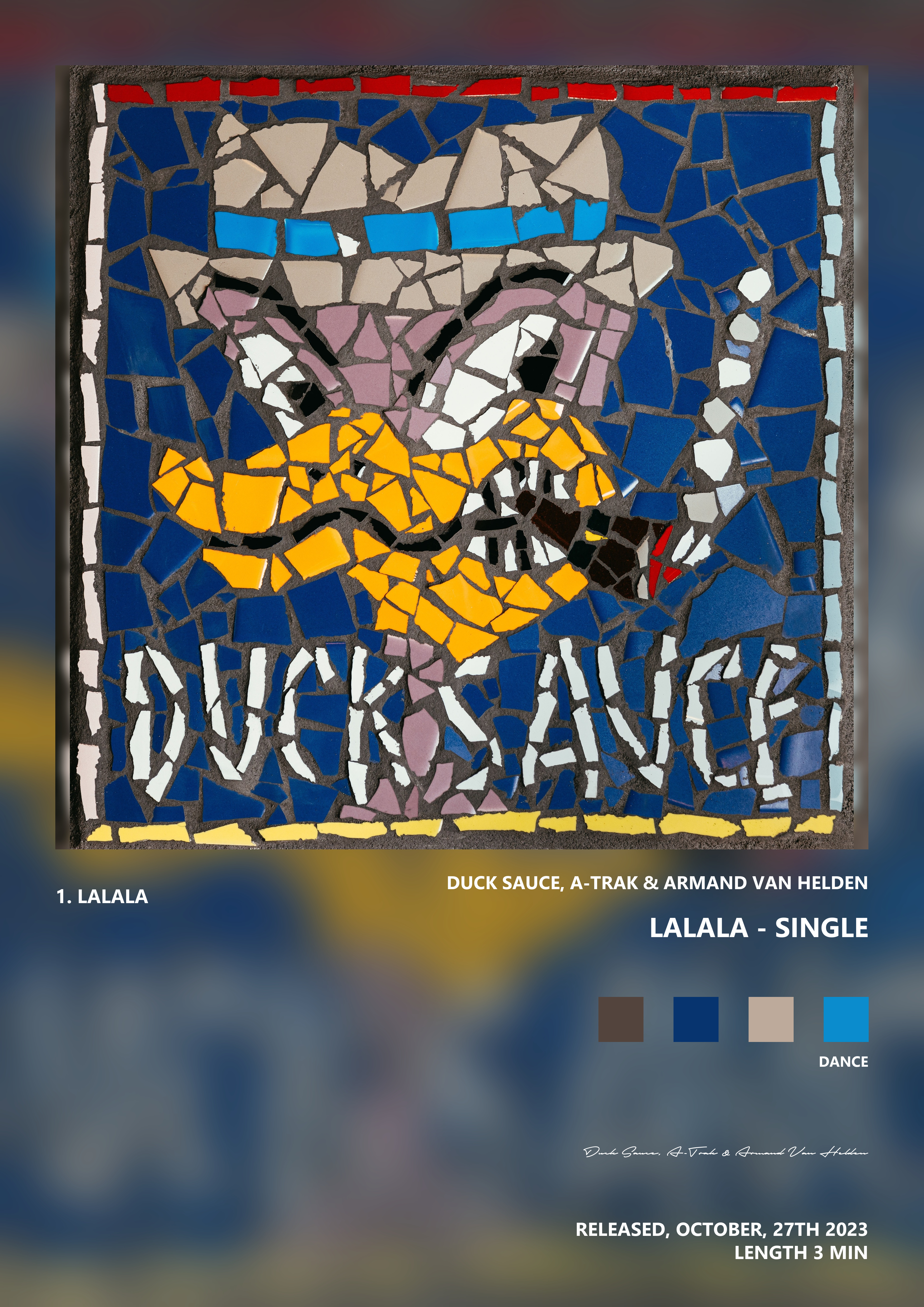 Music poster: Duck Sauce A-Trak Armand Van Helden - Lalala - Single
