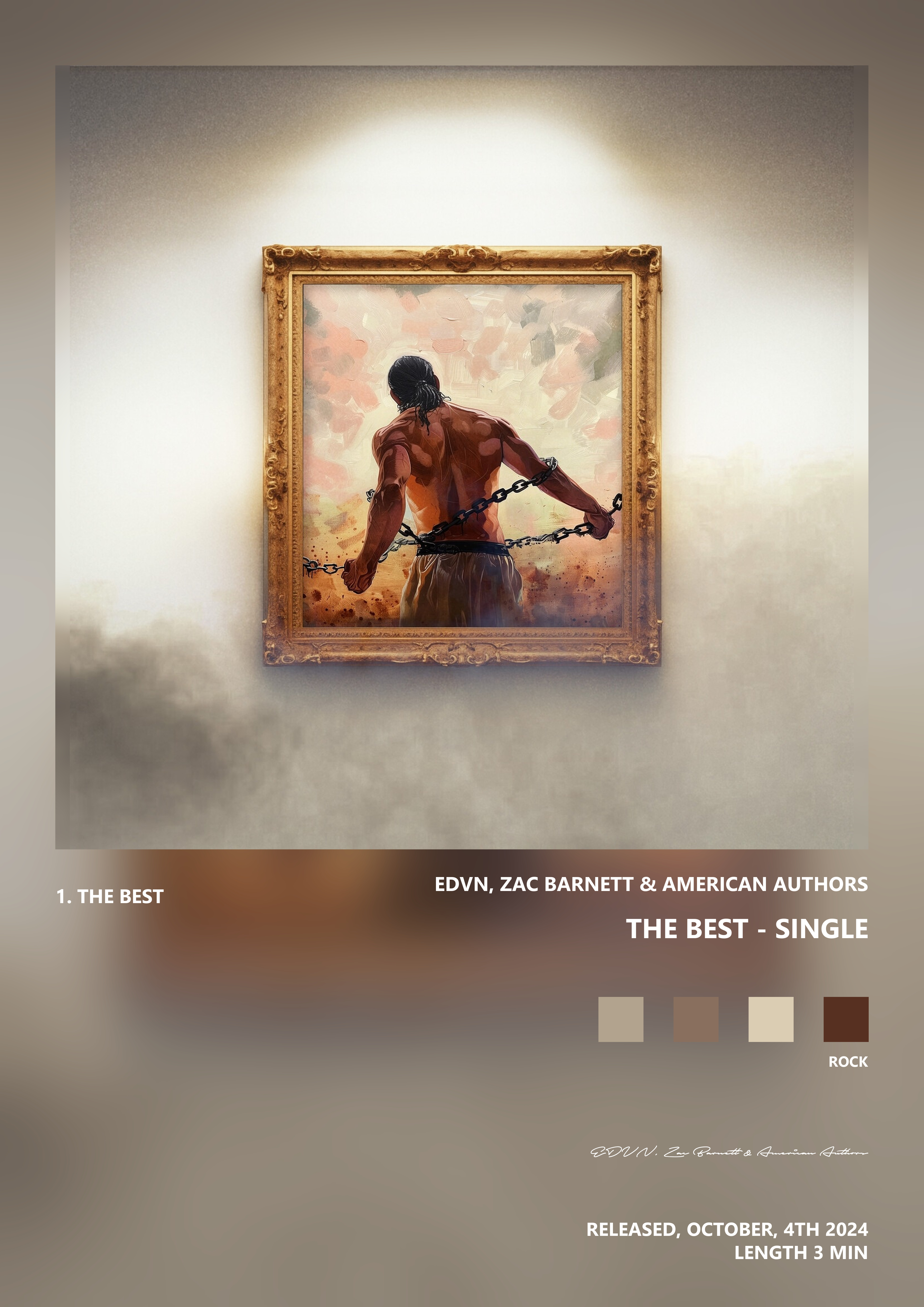 Music poster: EDVN Zac Barnett American Authors - The Best - Single