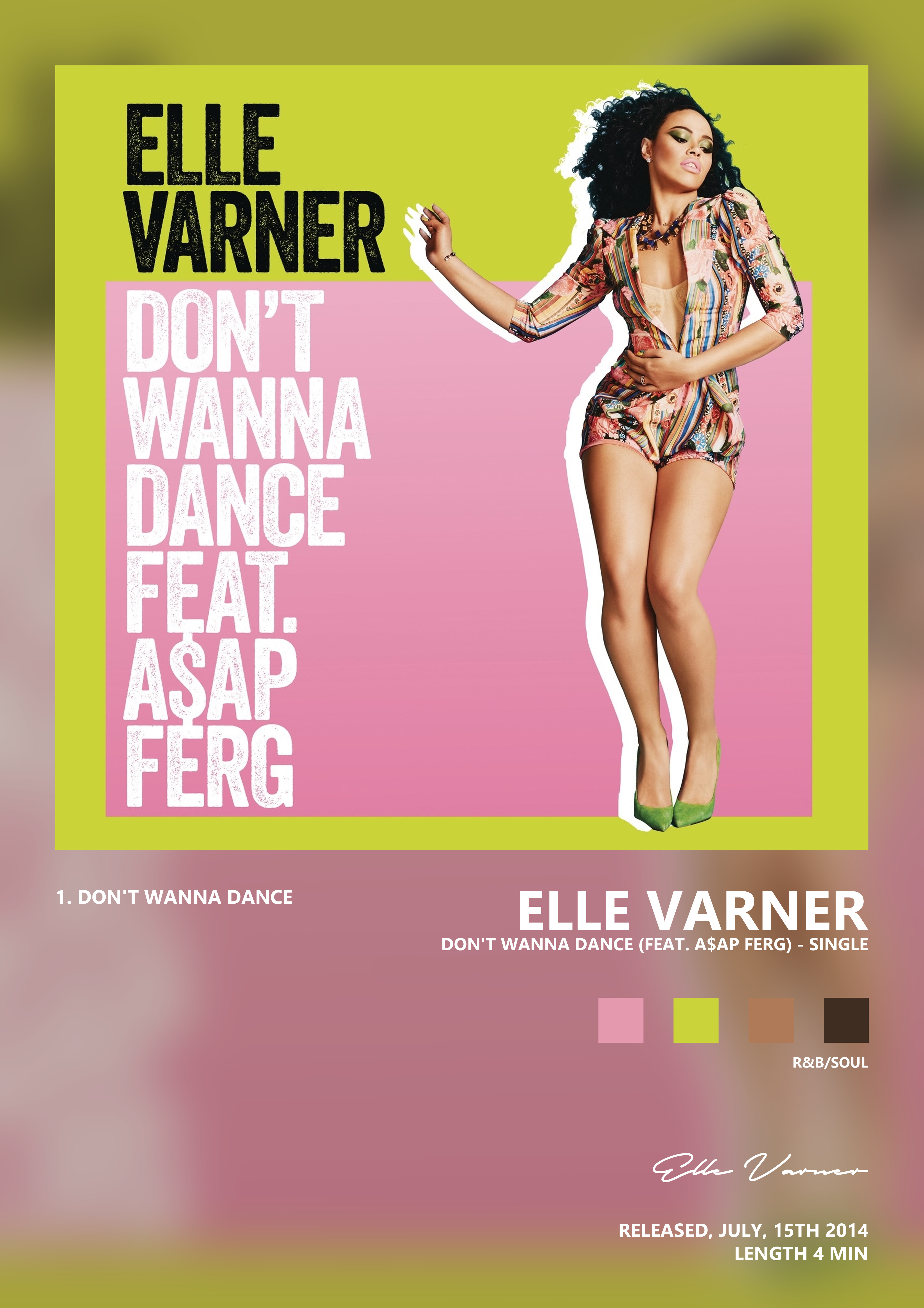 Music poster: Elle Varner - Dont Wanna Dance feat AAP Ferg - Single