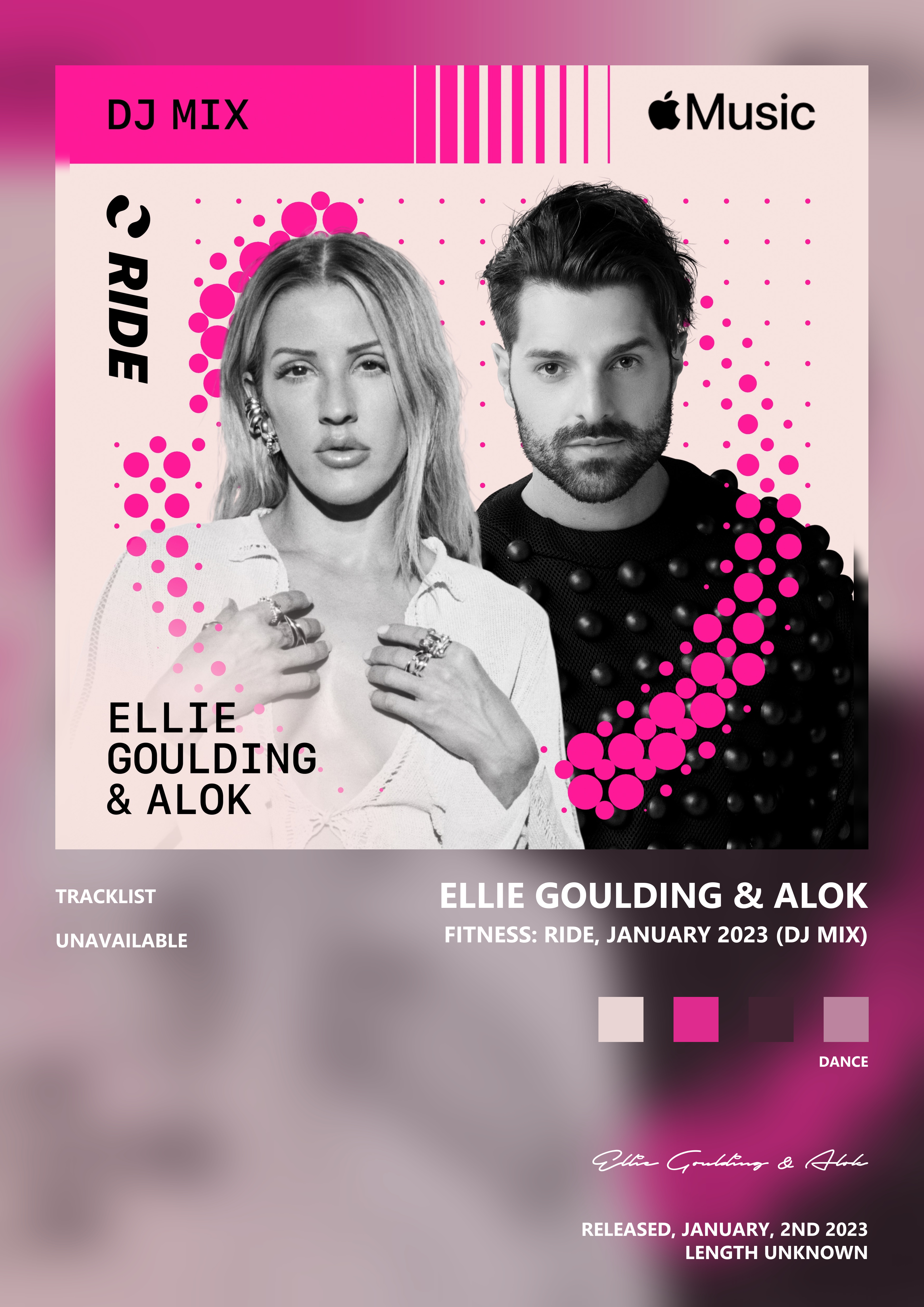 Music poster: Ellie Goulding Alok - Fitness Ride January 2023 DJ Mix