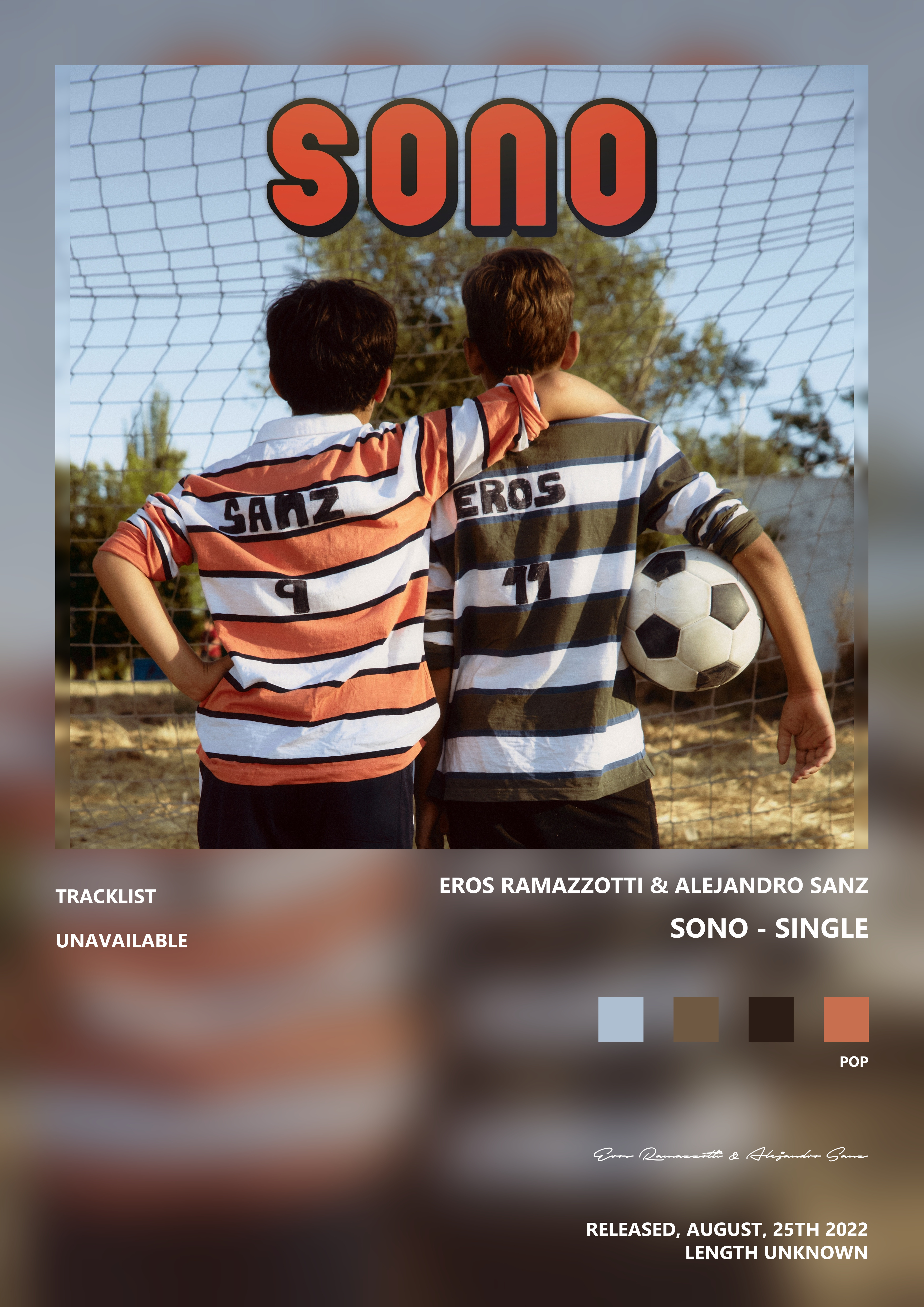 Music poster: Eros Ramazzotti Alejandro Sanz - Sono - Single