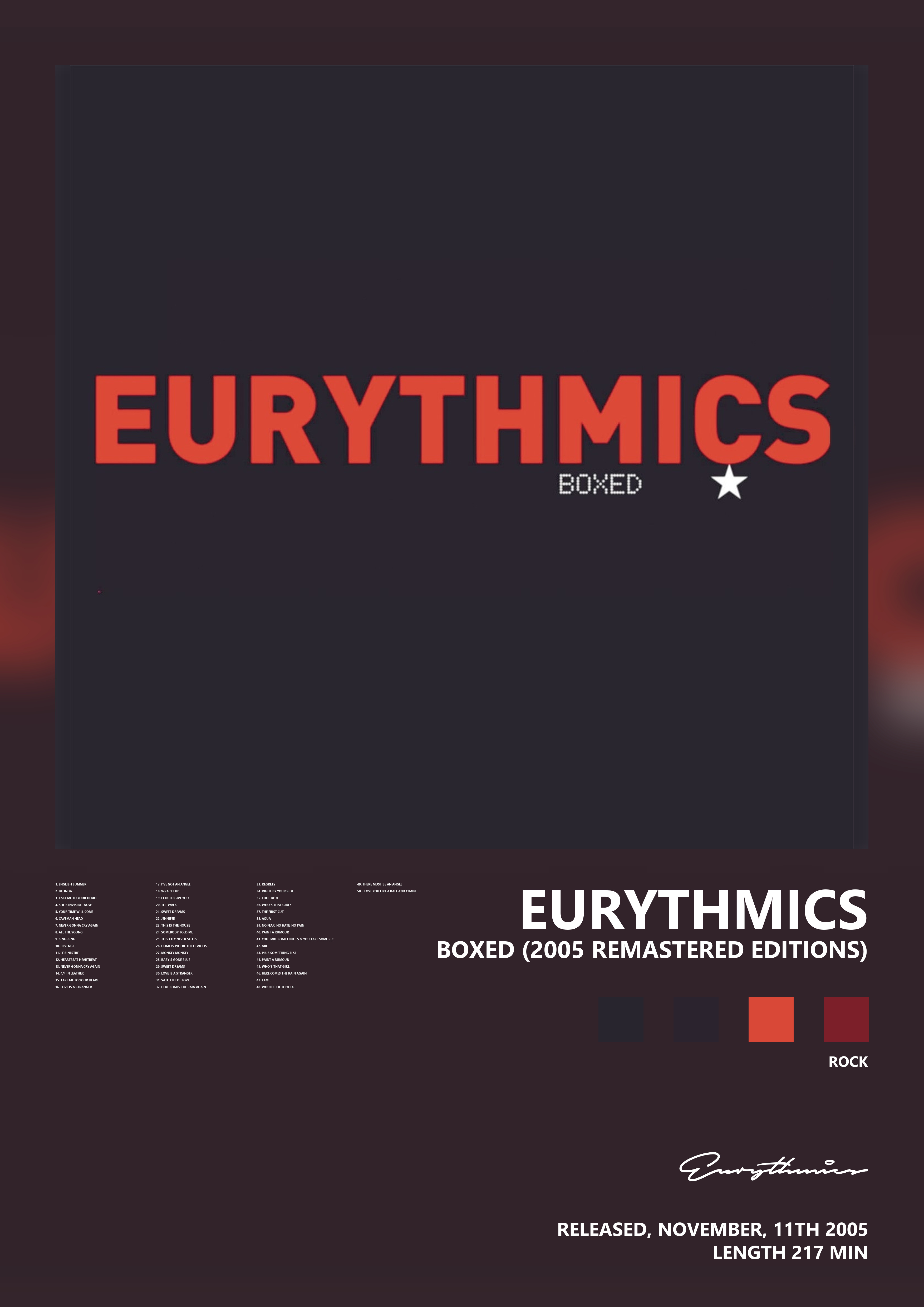 Music poster: Eurythmics - Boxed 2005 Remastered Editions