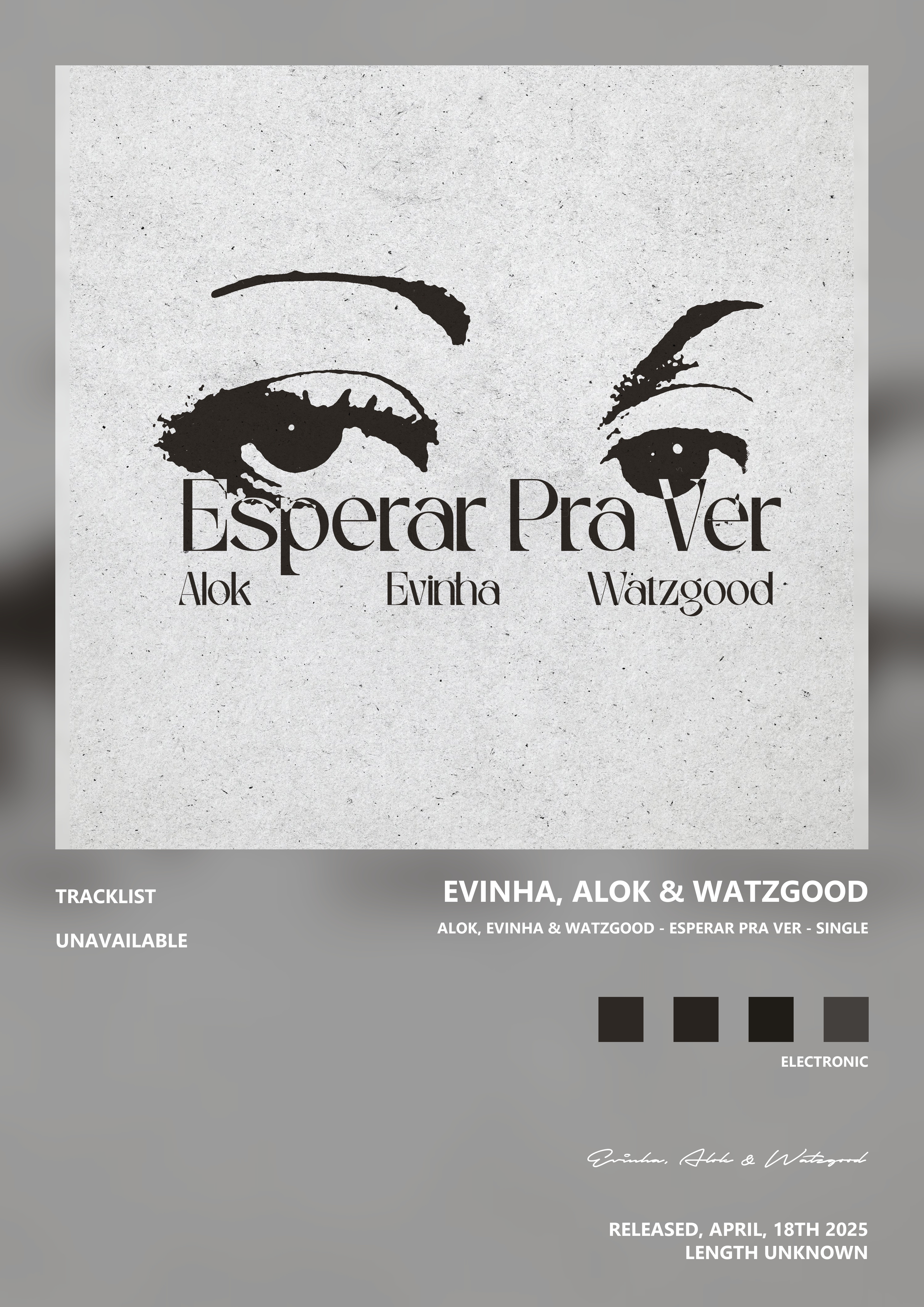 Music poster: Evinha Alok Watzgood - Alok Evinha Watzgood - Esperar Pra Ver - Single