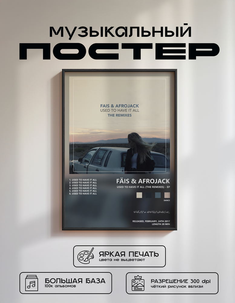 Music poster: FÄIS AFROJACK - Used To Have It All The Remixes - EP