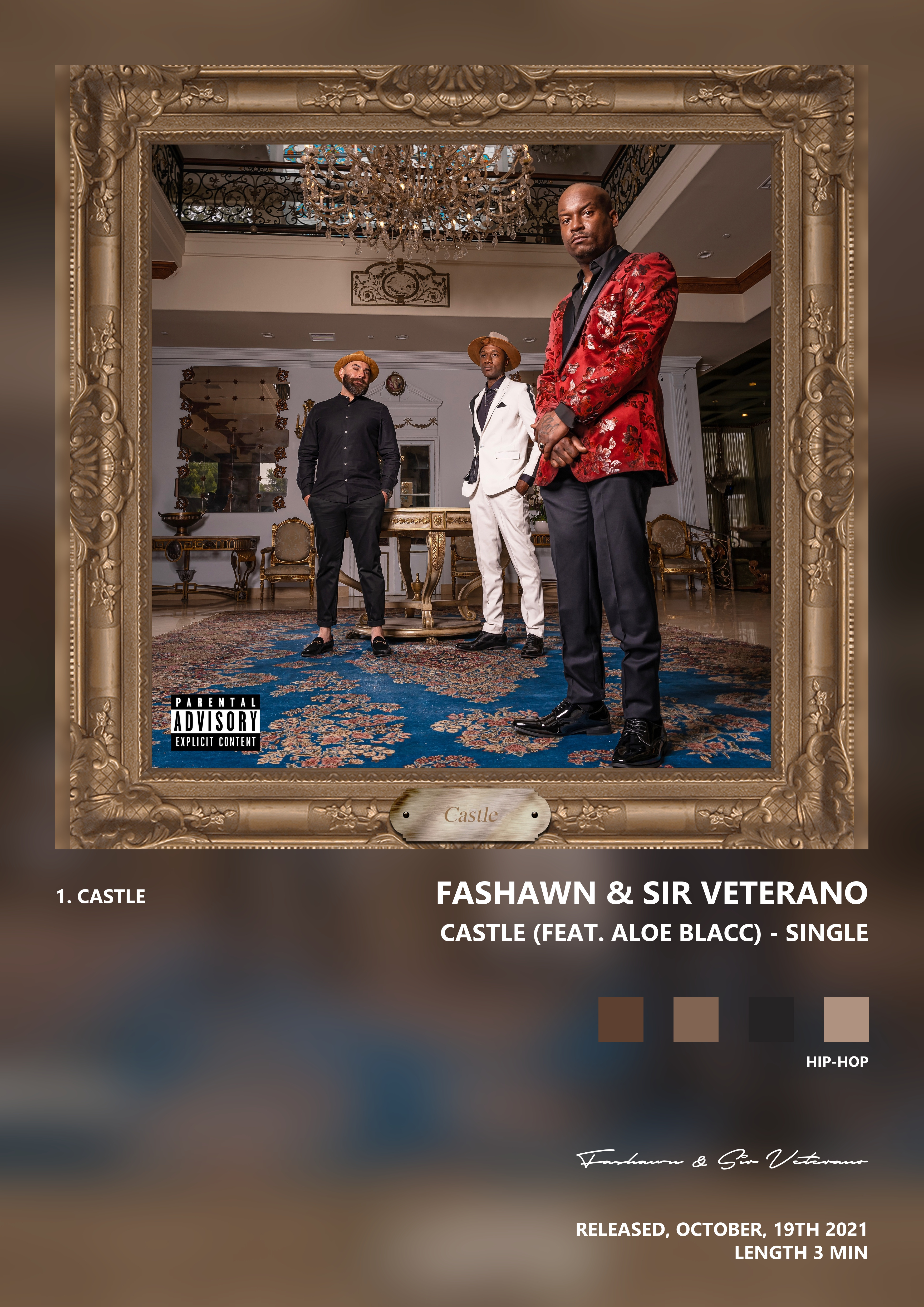 Music poster: Fashawn Sir Veterano - Castle feat Aloe Blacc - Single