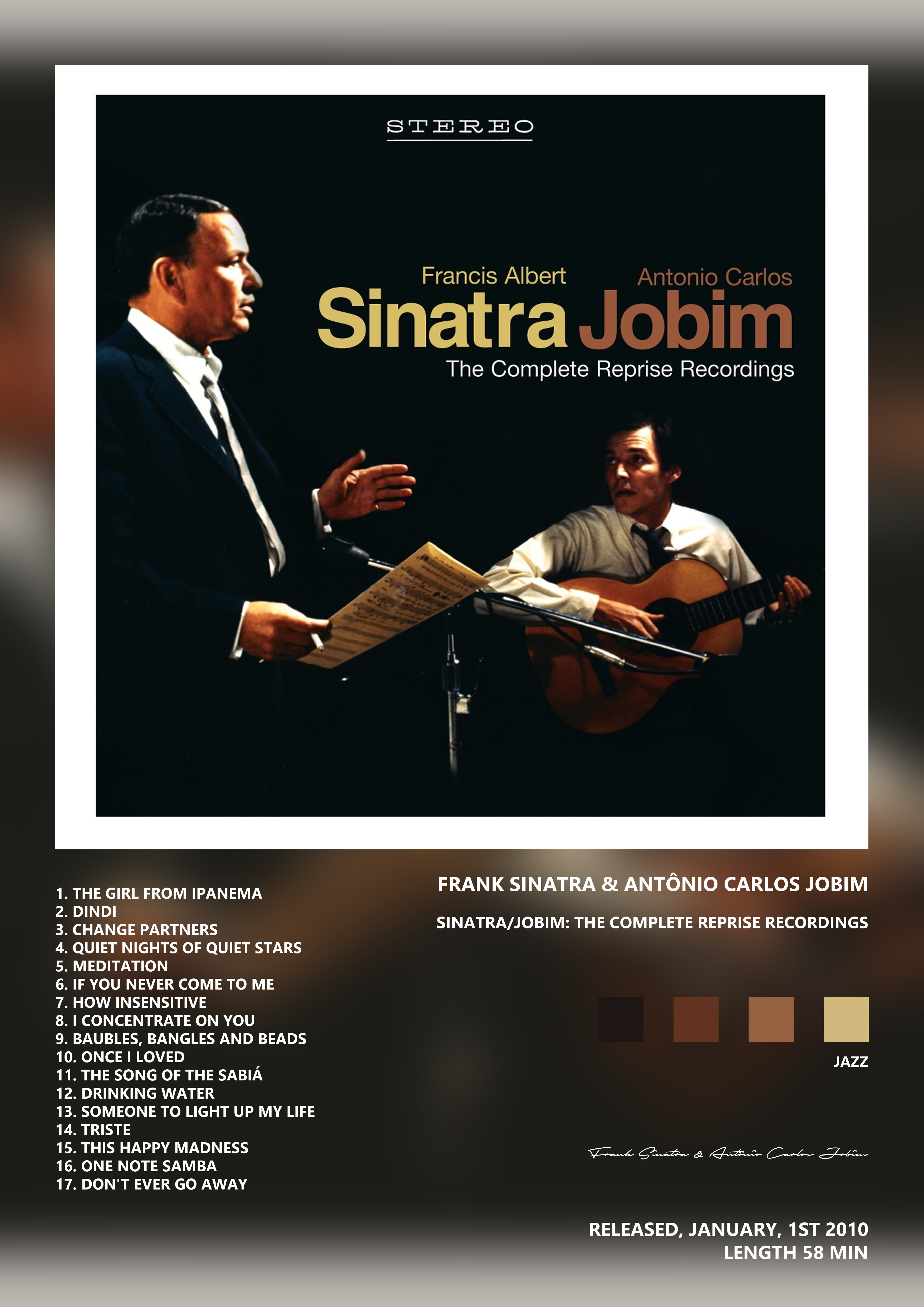 Music poster: Frank Sinatra Antônio Carlos Jobim - SinatraJobim The Complete Reprise Recordings