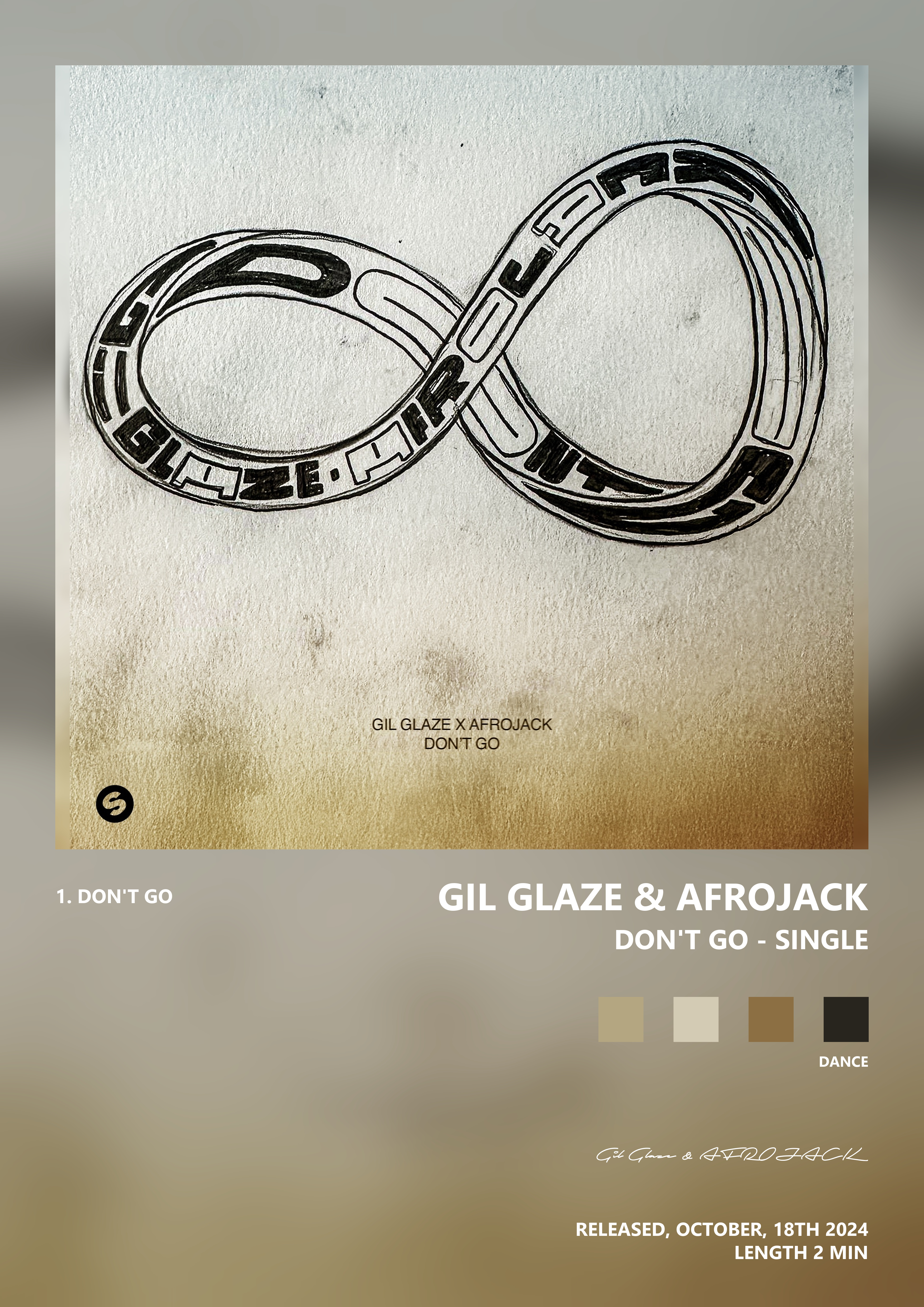 Music poster: Gil Glaze AFROJACK - Dont Go - Single