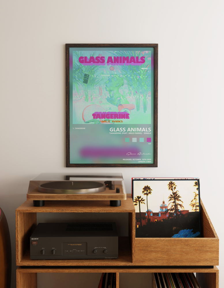 Music poster: Glass Animals - Tangerine feat Arlo Parks - Single