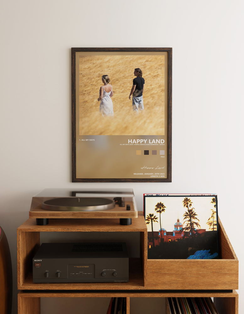 Music poster: Happy Land - All My Days feat Purple Jesus Alexi Murdoch - Single
