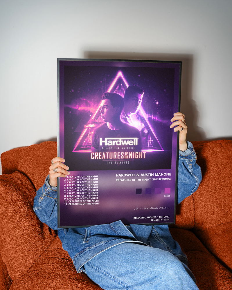 Music poster: Hardwell Austin Mahone - Creatures of the Night The Remixes