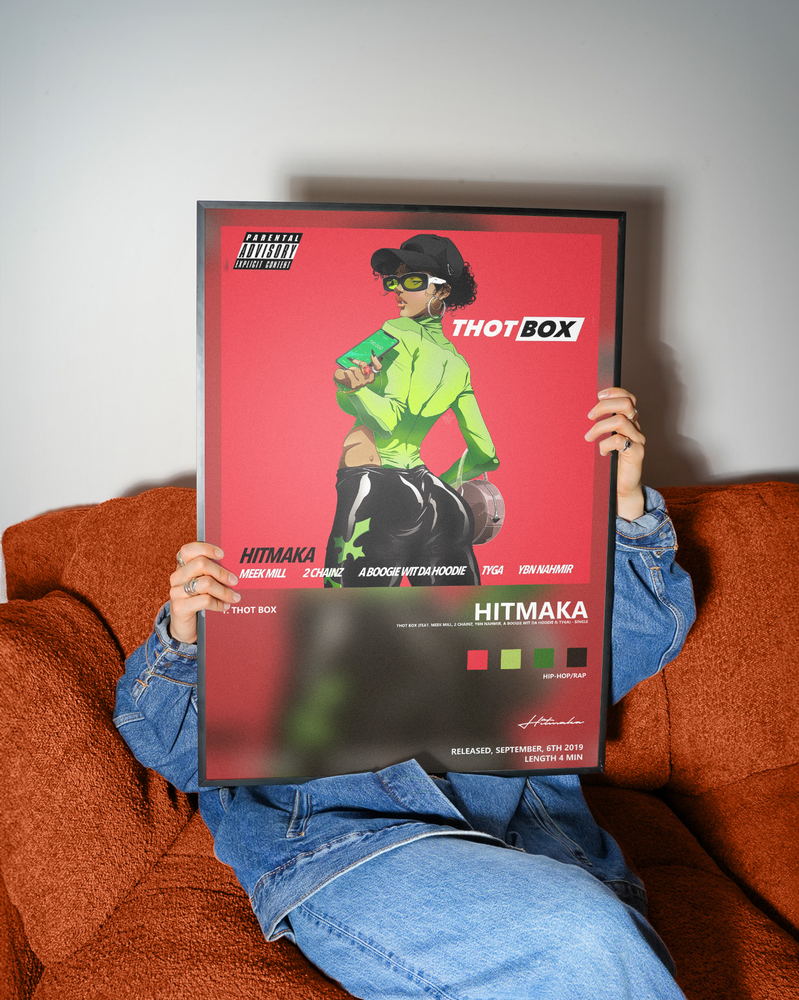 Music poster: Hitmaka - Thot Box feat Meek Mill 2 Chainz YBN Nahmir A Boogie wit da Hoodie Tyga - Single