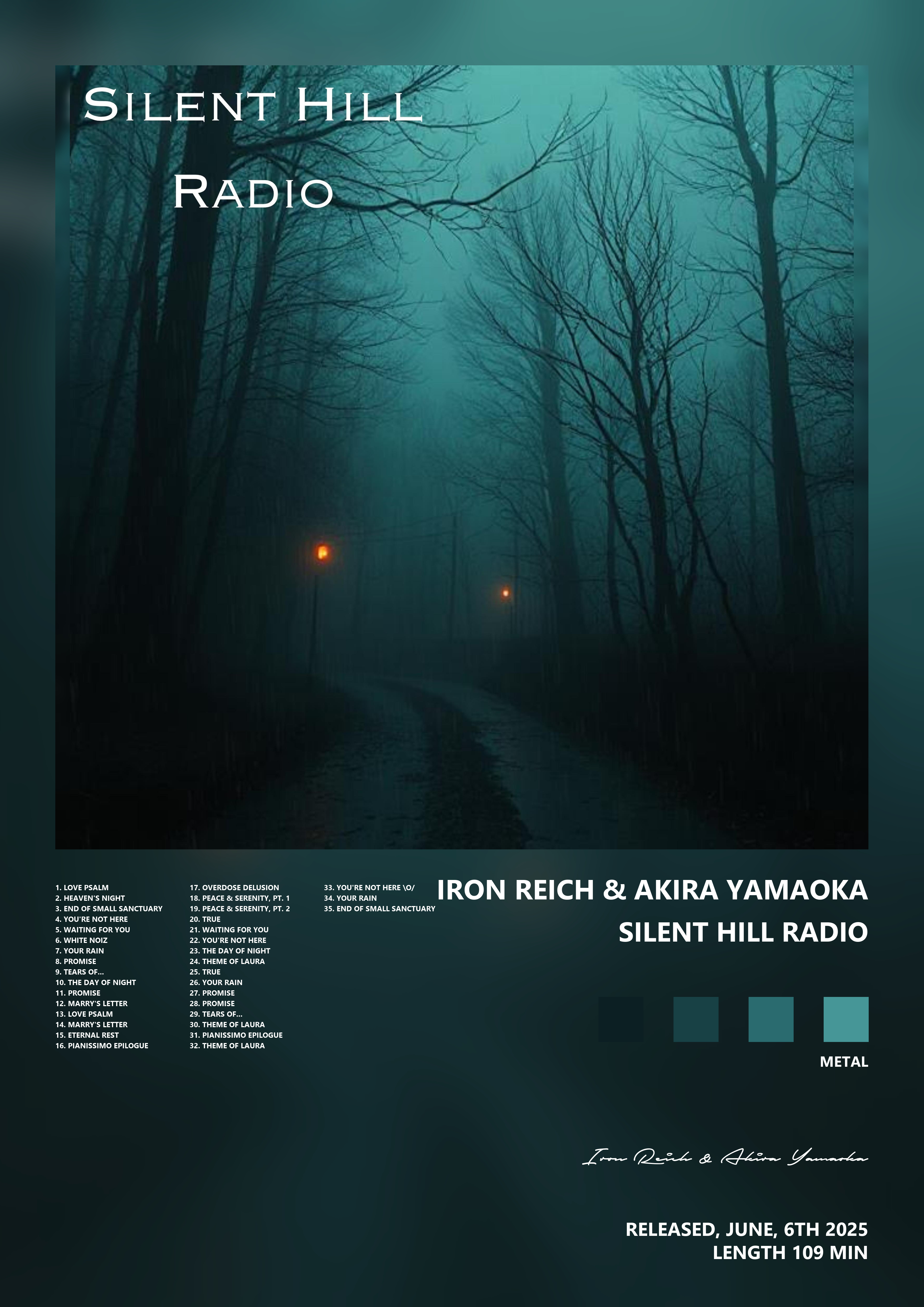 Music poster: Iron Reich Akira Yamaoka - Silent Hill Radio