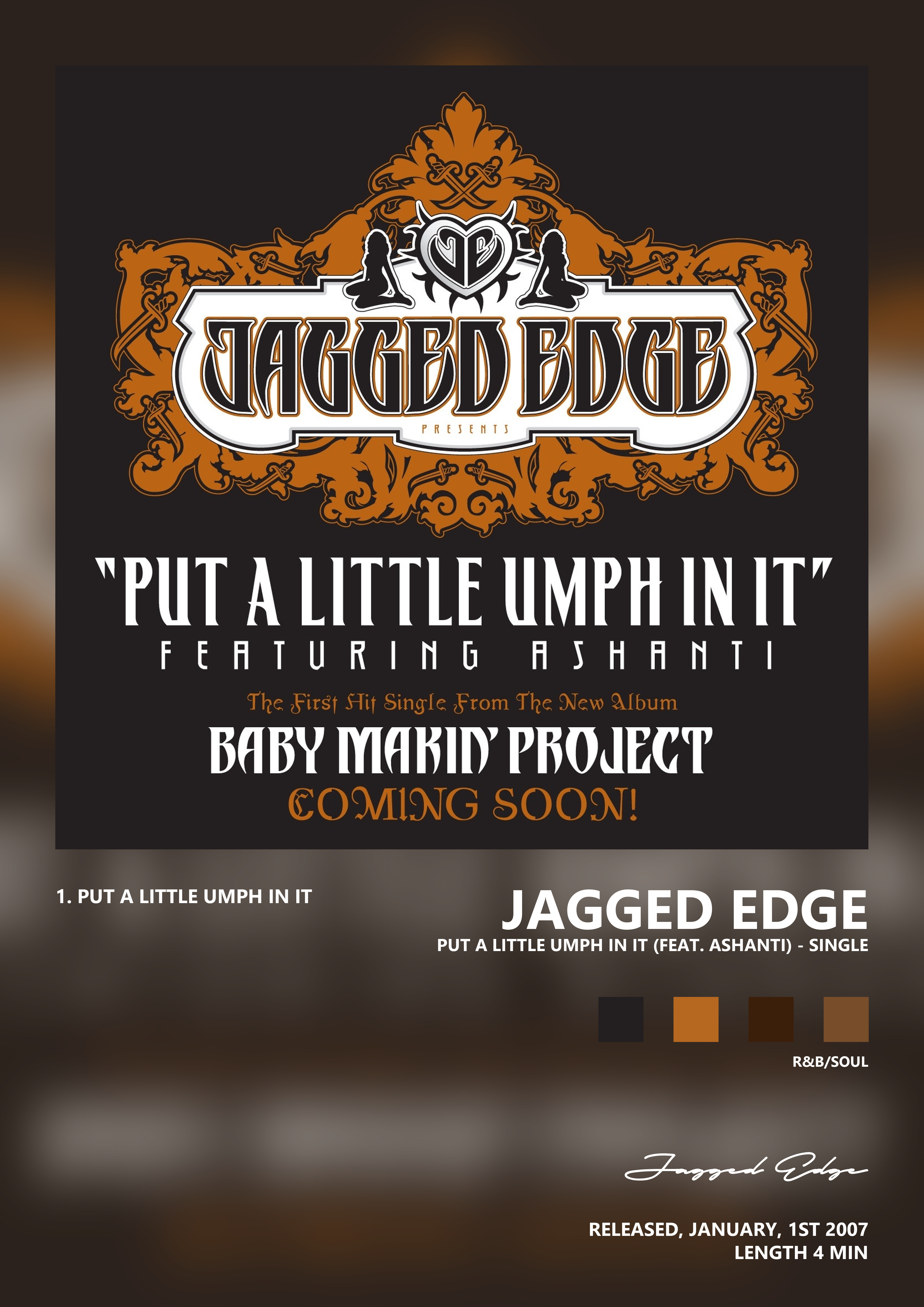 Music poster: Jagged Edge - Put a Little Umph In It feat Ashanti - Single