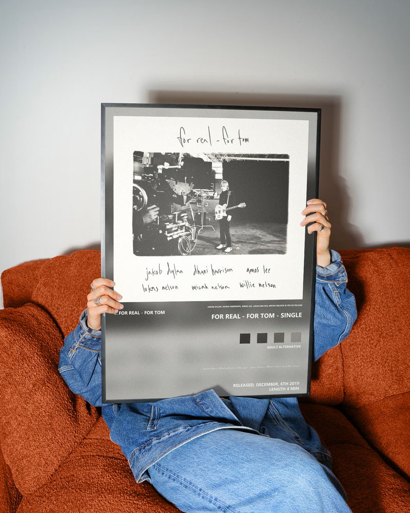 Music poster: Jakob Dylan Dhani Harrison Amos Lee Lukas Nelson Micah Nelson Willie Nelson - For Real - For Tom - Single