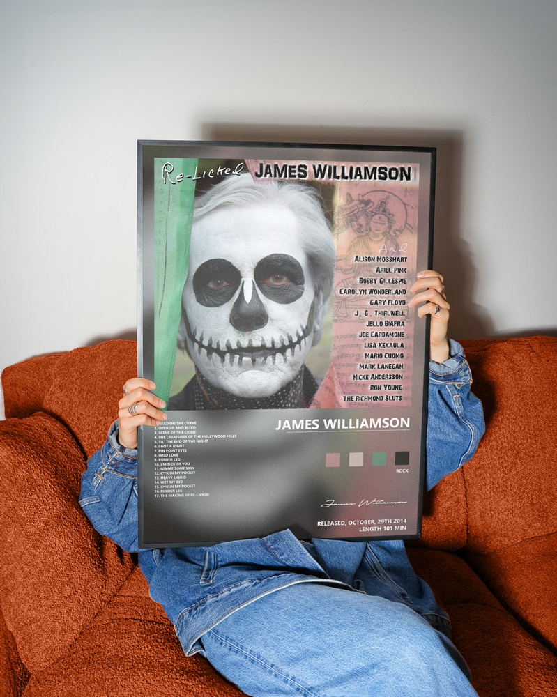 Music poster: James Williamson - Re-Licked feat Alison Mosshart Ariel Pink Bobby Gillespie Carolyn Wonderland Gary Floyd JG Thirlwell