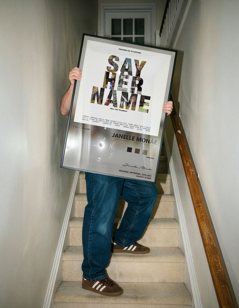 Music poster: Janelle Monáe - Say Her Name Hell You Talmbout feat Prof Kimberlé Crenshaw Beyoncé Alicia Keys Chloe x Halle Tierra Whac