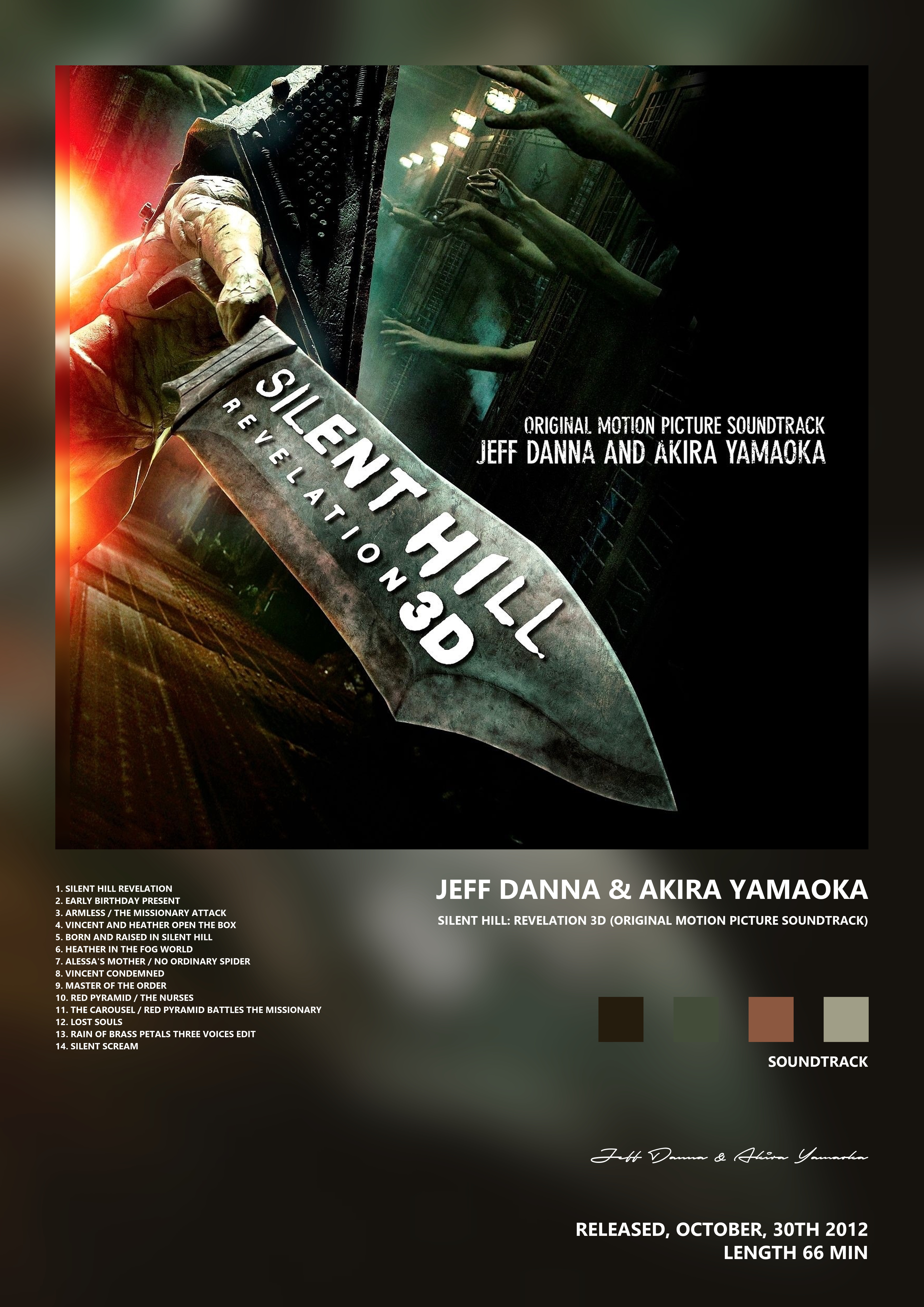 Music poster: Jeff Danna Akira Yamaoka - Silent Hill Revelation 3D Original Motion Picture Soundtrack