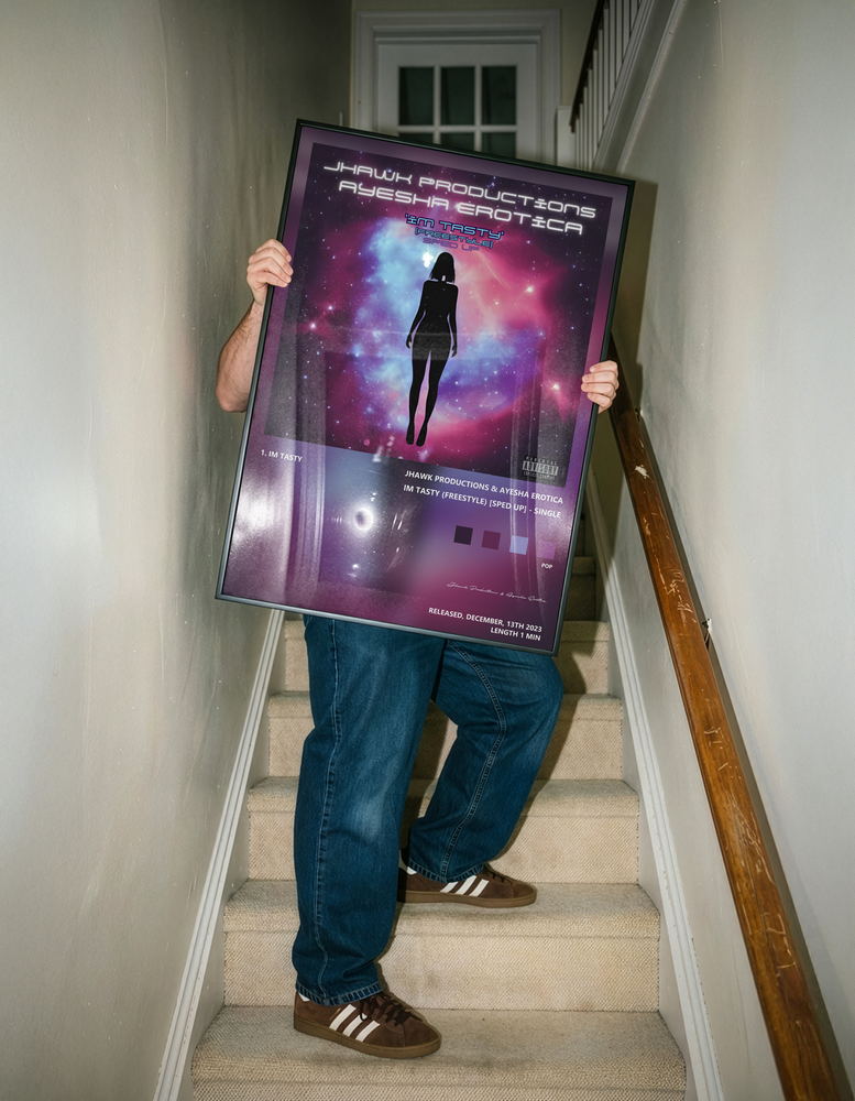 Music poster: Jhawk Productions Ayesha Erotica - Im Tasty Freestyle Sped Up - Single
