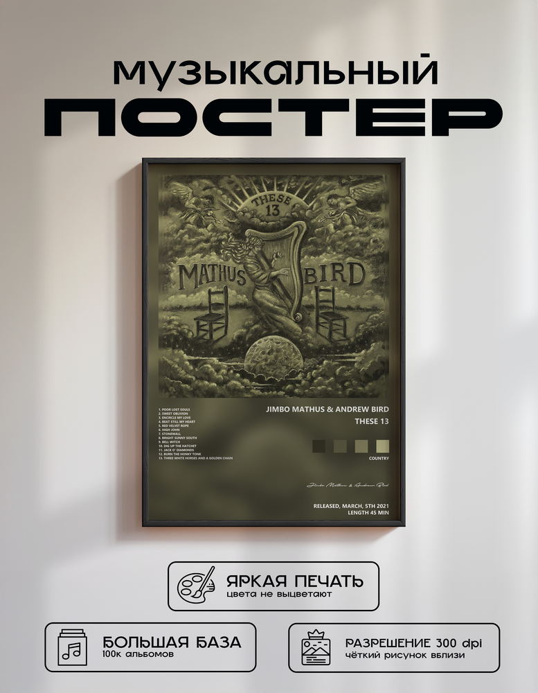 Music poster: Jimbo Mathus Andrew Bird - These 13