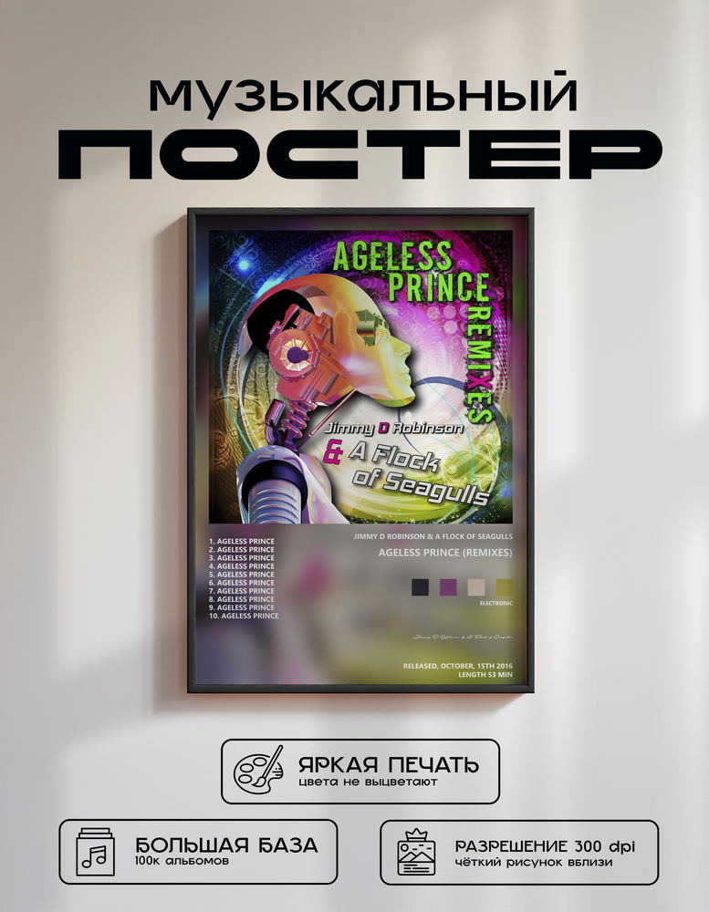 Music poster: Jimmy D Robinson A Flock of Seagulls - Ageless Prince Remixes