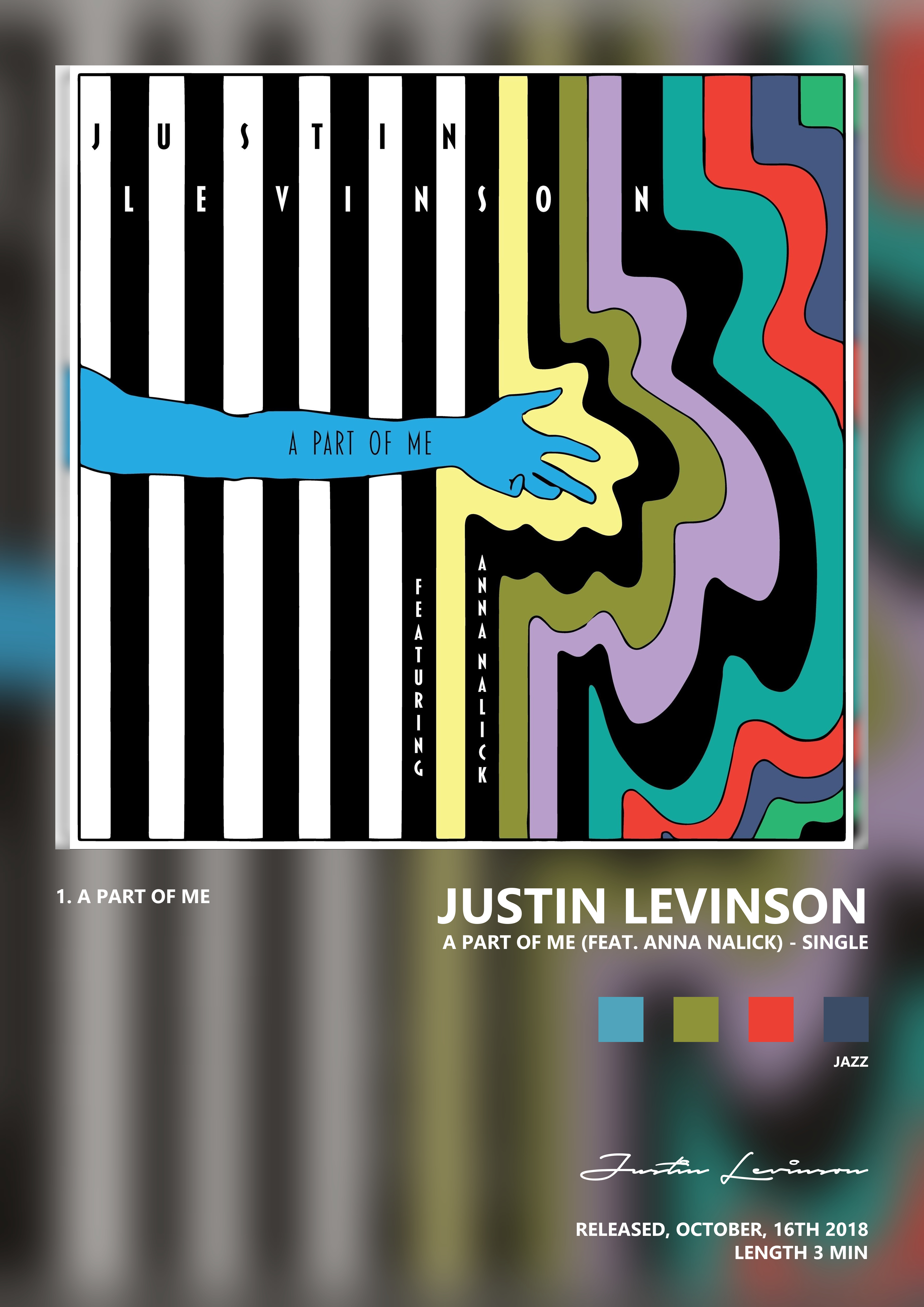 Music poster: Justin Levinson - A Part of Me feat Anna Nalick - Single