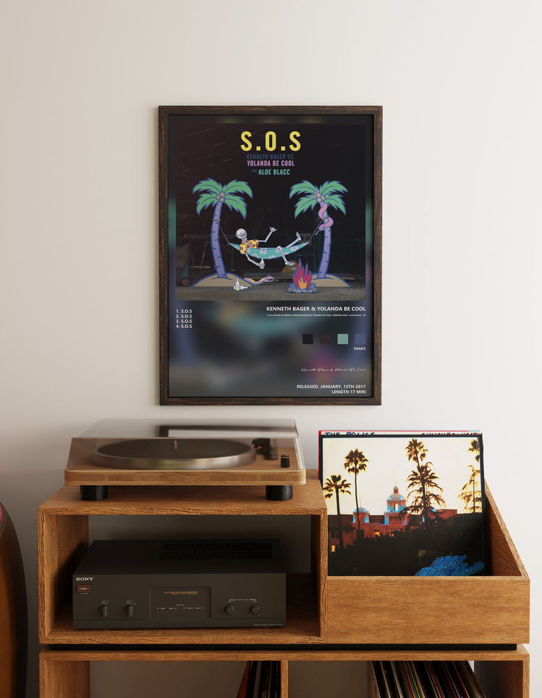 Music poster: Kenneth Bager Yolanda Be Cool - SOS Sound of Swing Kenneth Bager vs Yolanda Be Cool Remixes feat Aloe Blacc - EP