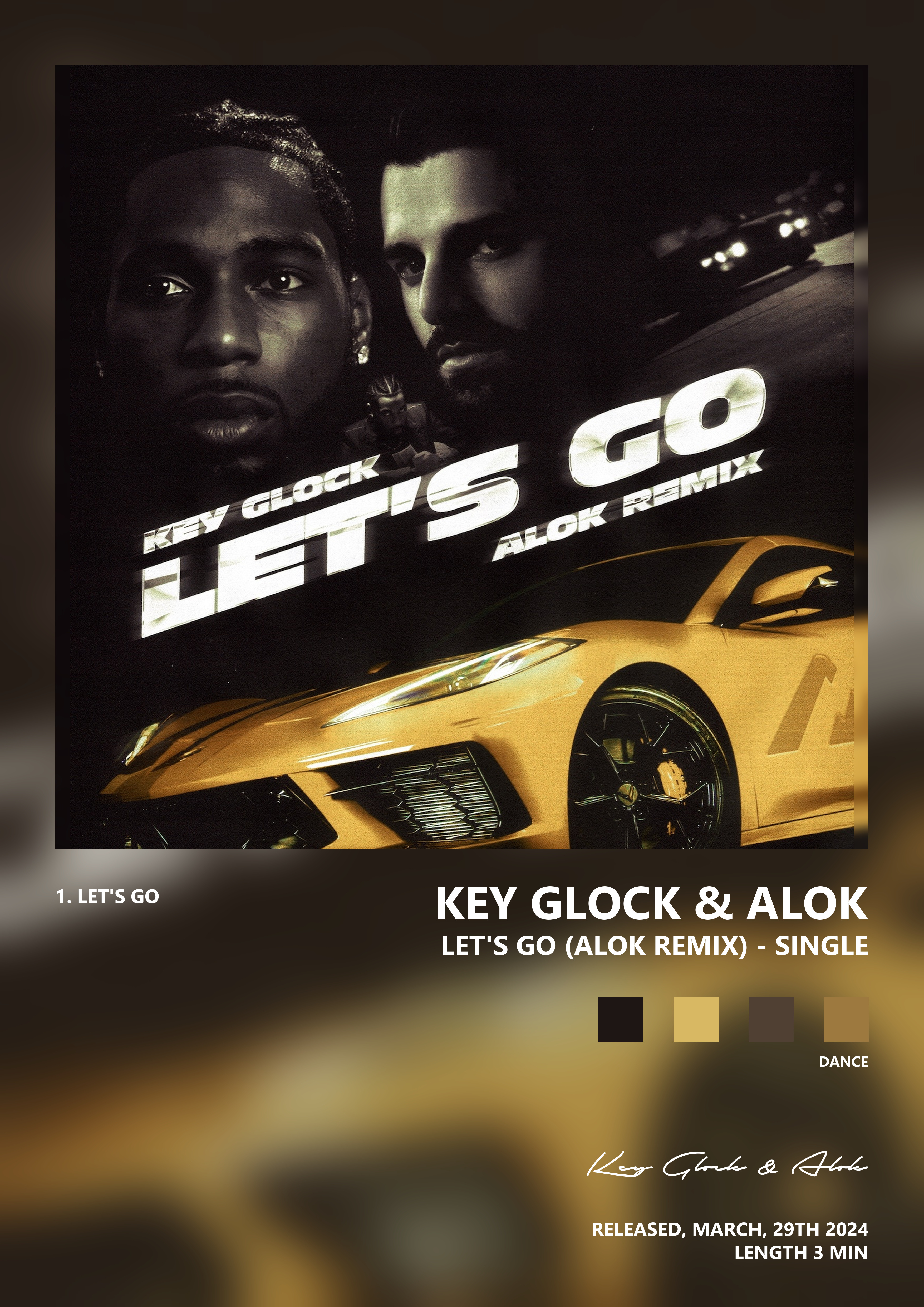 Music poster: Key Glock Alok - Lets Go Alok Remix - Single