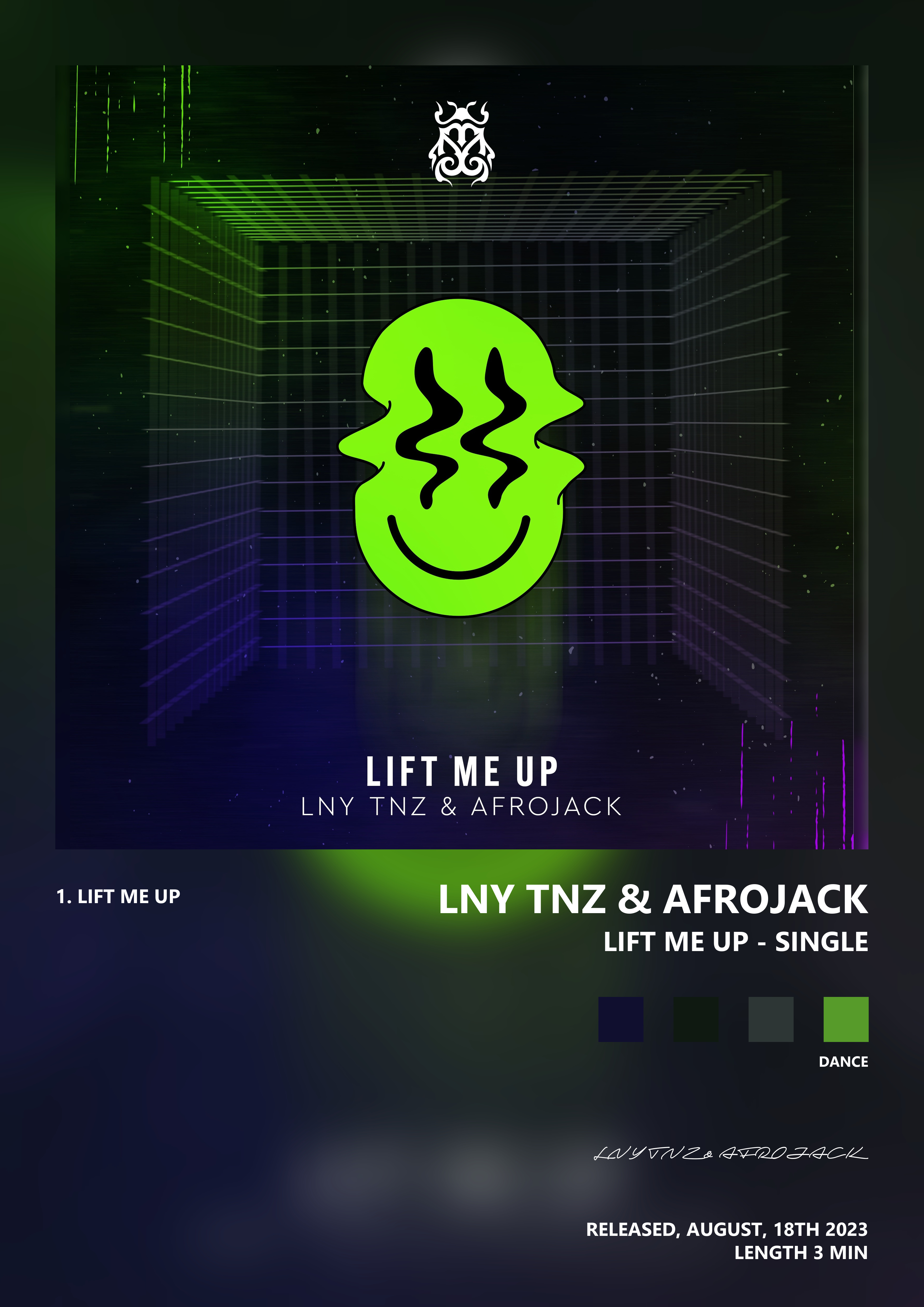 Music poster: LNY TNZ AFROJACK - Lift Me Up - Single
